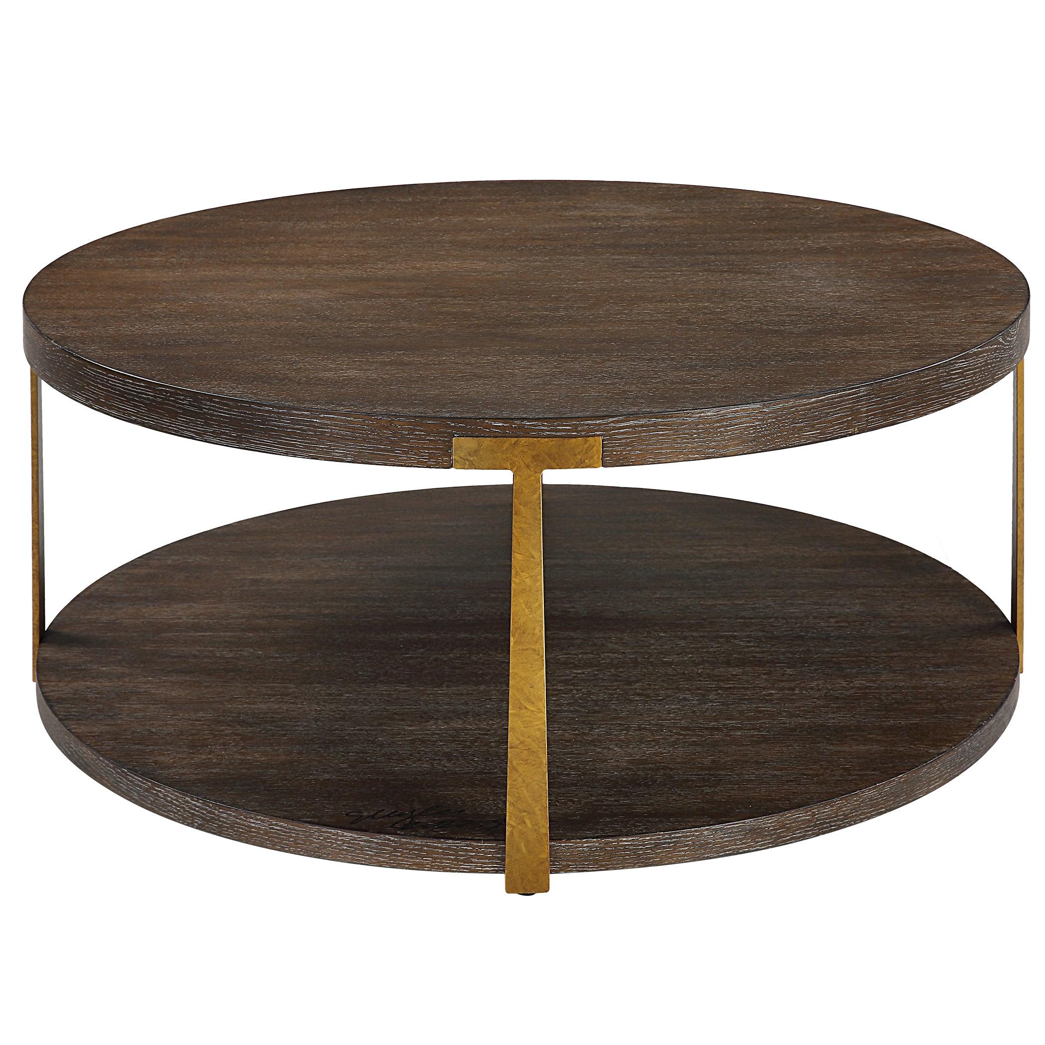 Palisade Round Wood Coffee Table - Frankwebs