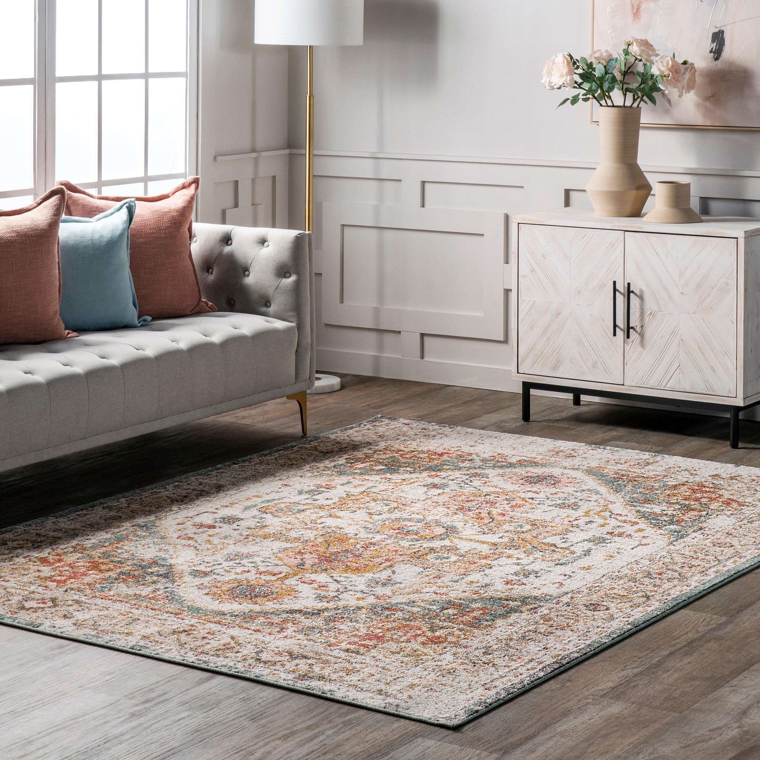 Justine Vintage Medallion Area Rug - Frankwebs