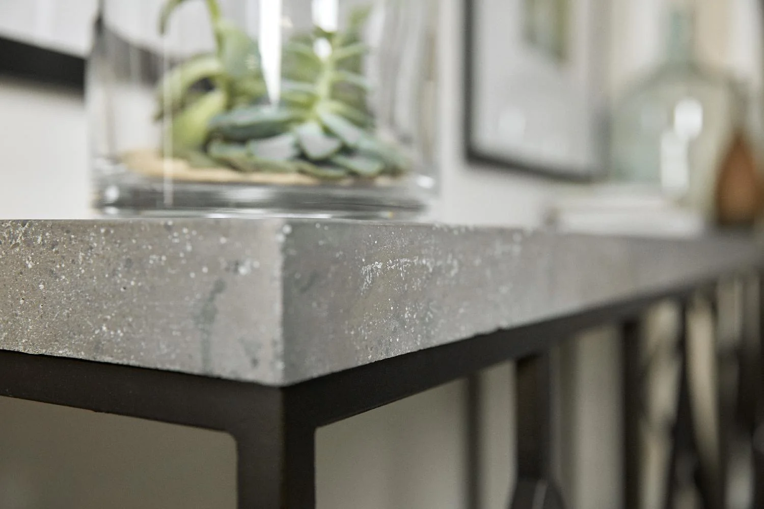 Ciao Bella Metal and Faux Concrete Console Table - Frankwebs