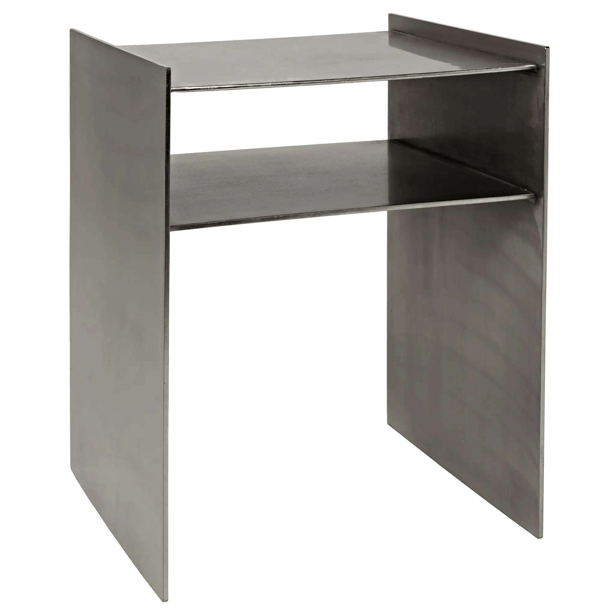 Cyrus Side Table, Antique Silver Finish - Frankwebs