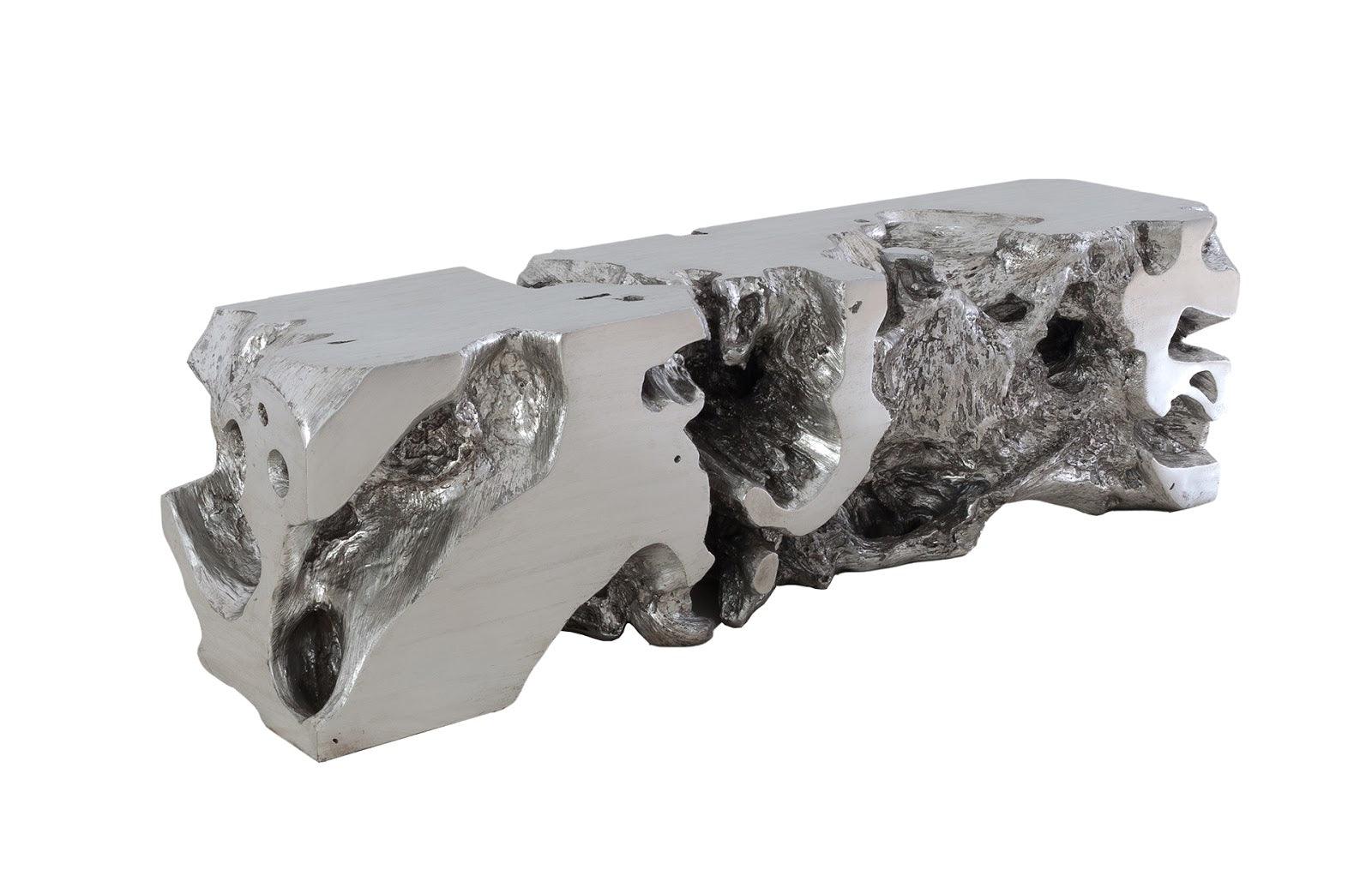 Freeform Bench, Silver Leaf - Frankwebs