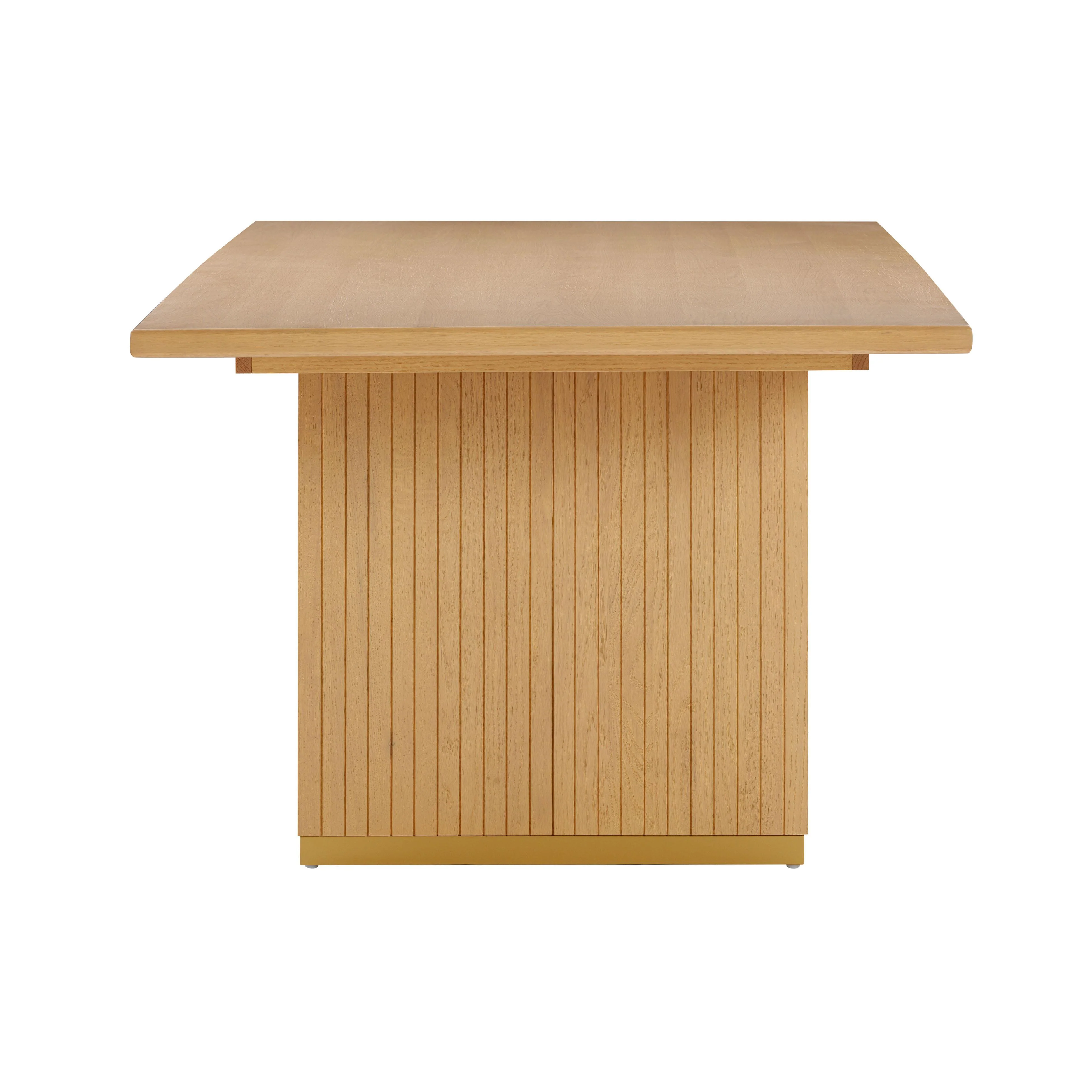 Chelsea Natural Oak Wood Rectangular Dining Table - Frankwebs