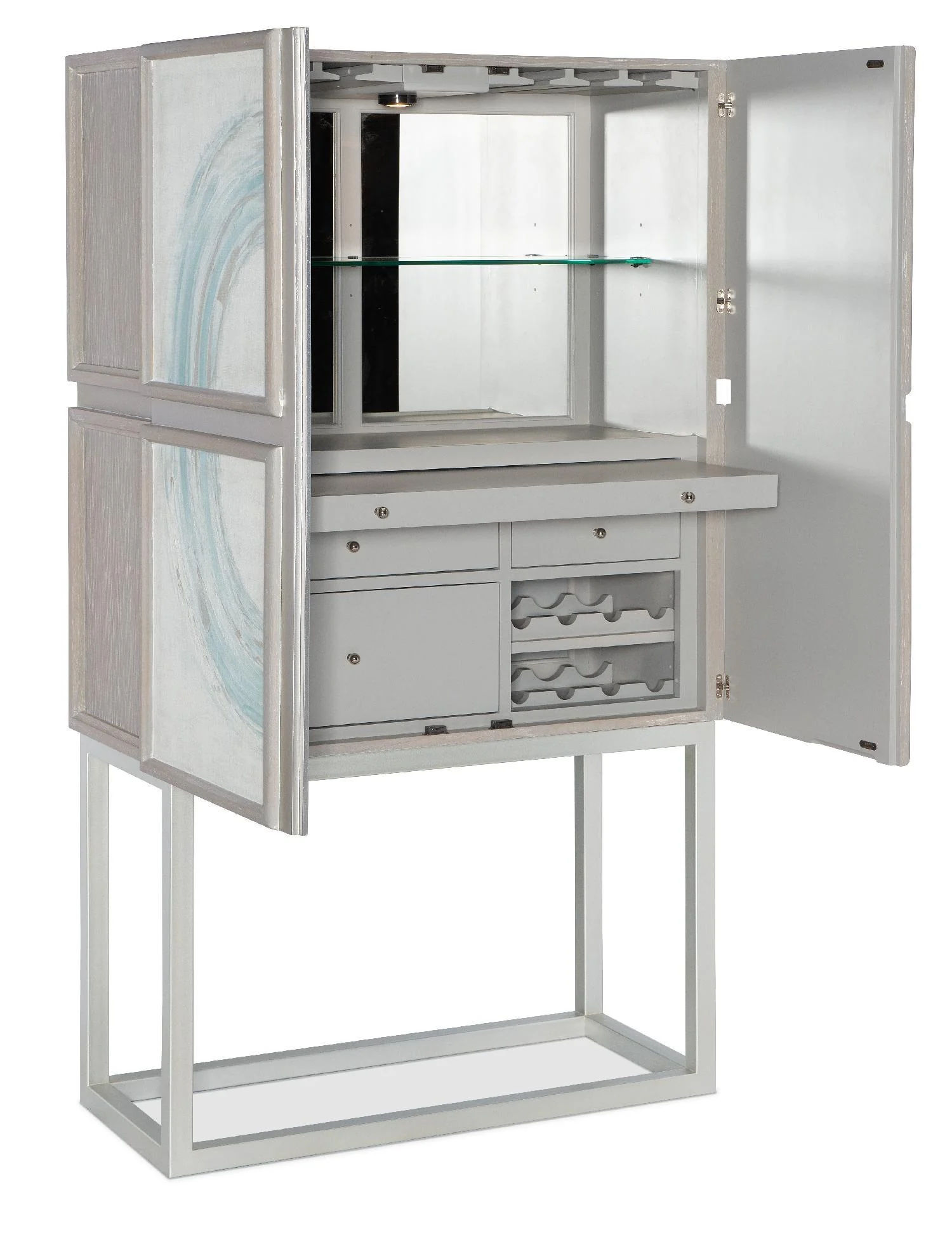 Melange Kandin Bar Cabinet - Frankwebs