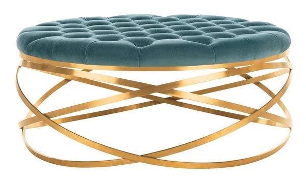 RUMI TUFTED VELVET OTTOMAN - Frankwebs
