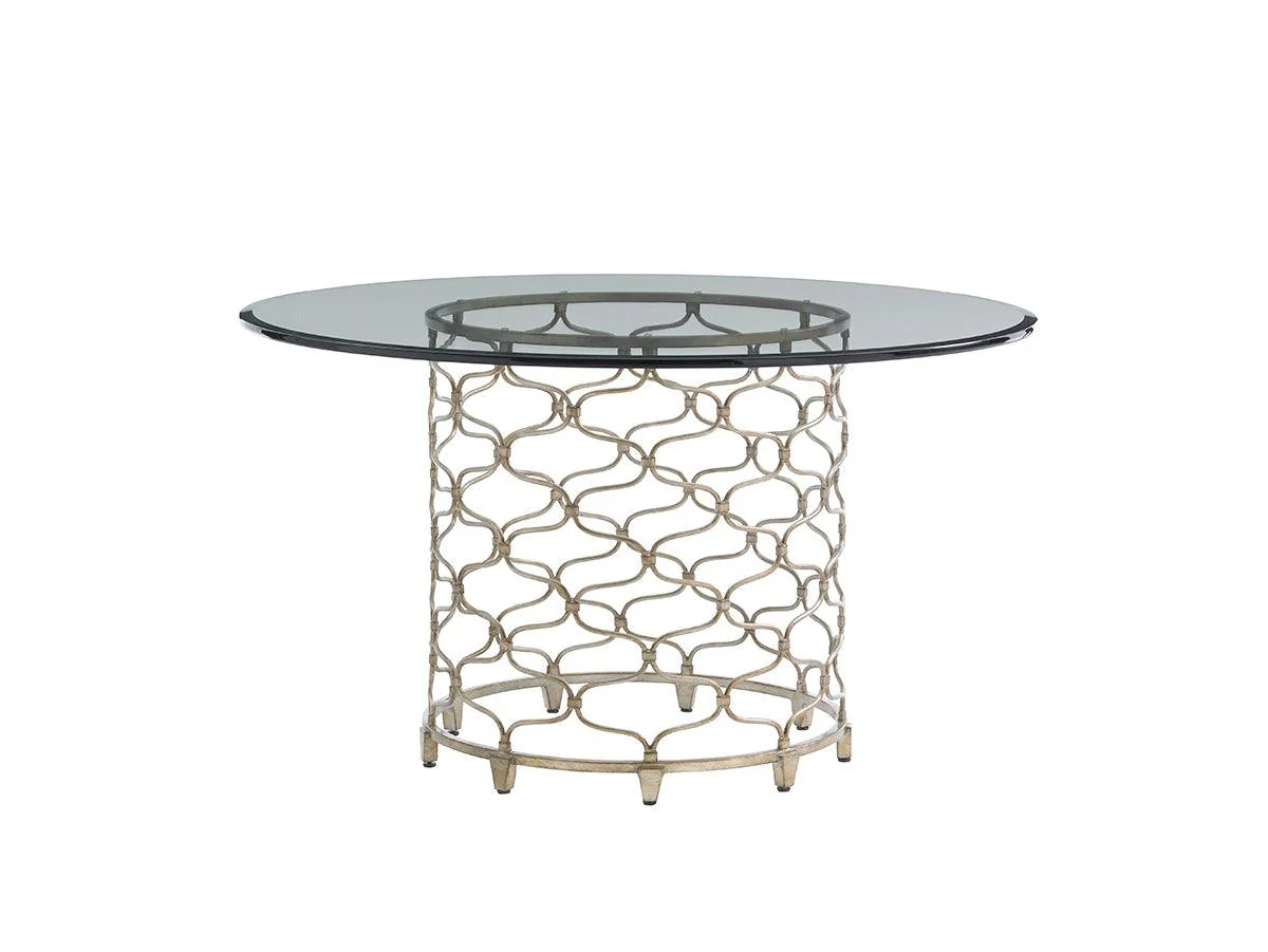 Laurel Canyon Bollinger Round Dining Table With 54 Inch Glass Top - Frankwebs