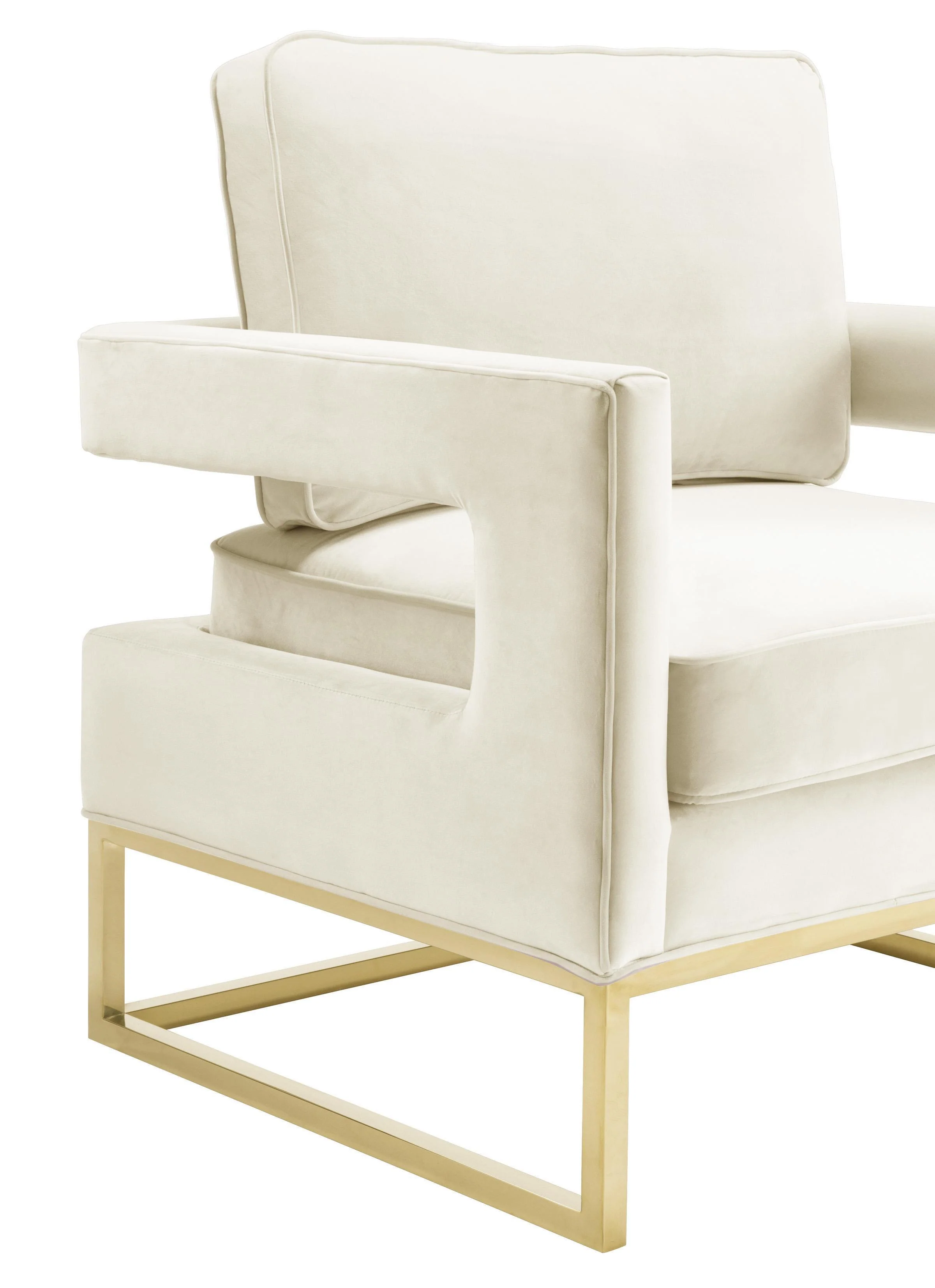 Avery Cream Velvet Chair - Frankwebs