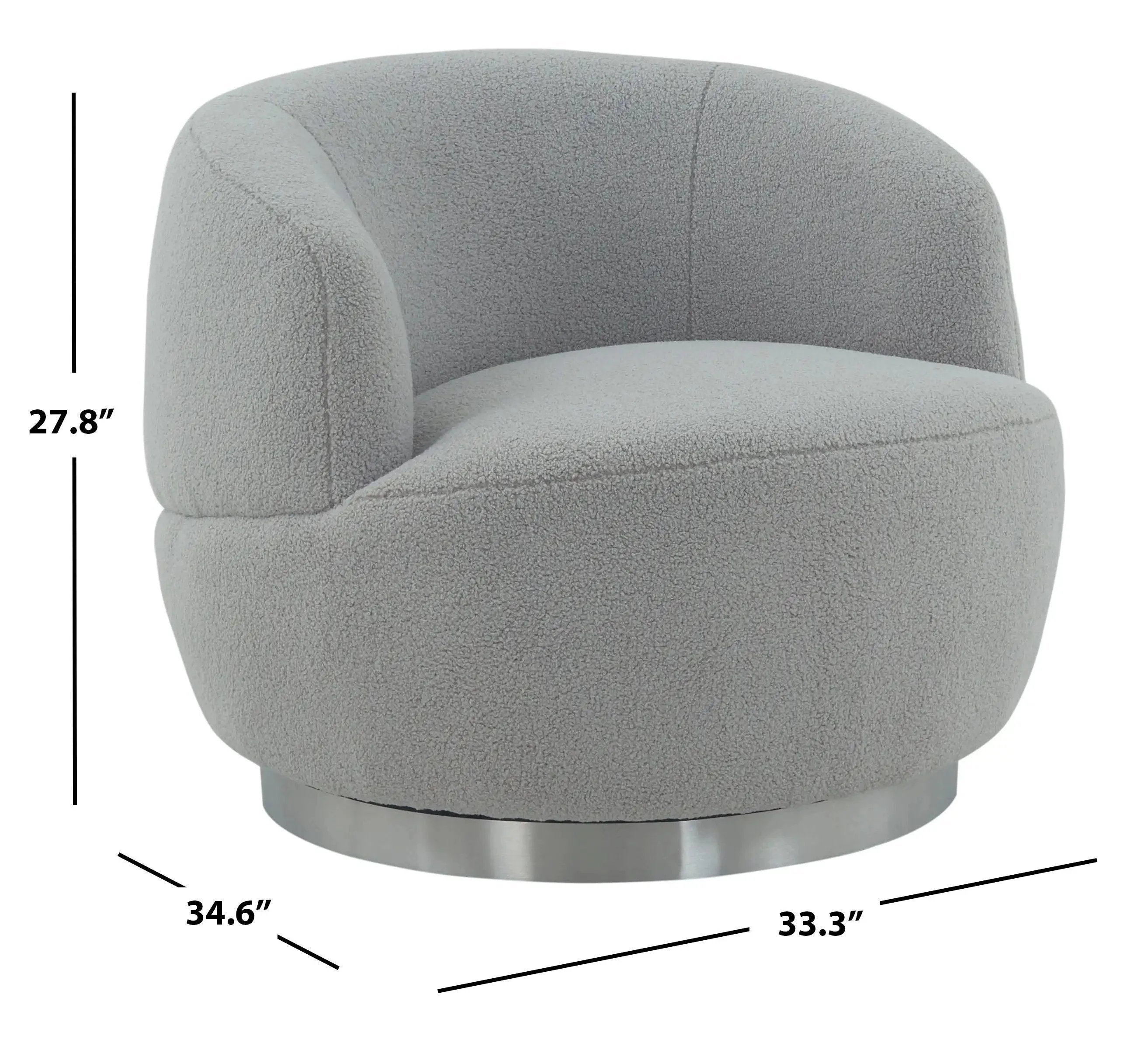 FLYNN FAUX LAMB WOOL SWIVEL CHAIR - Frankwebs