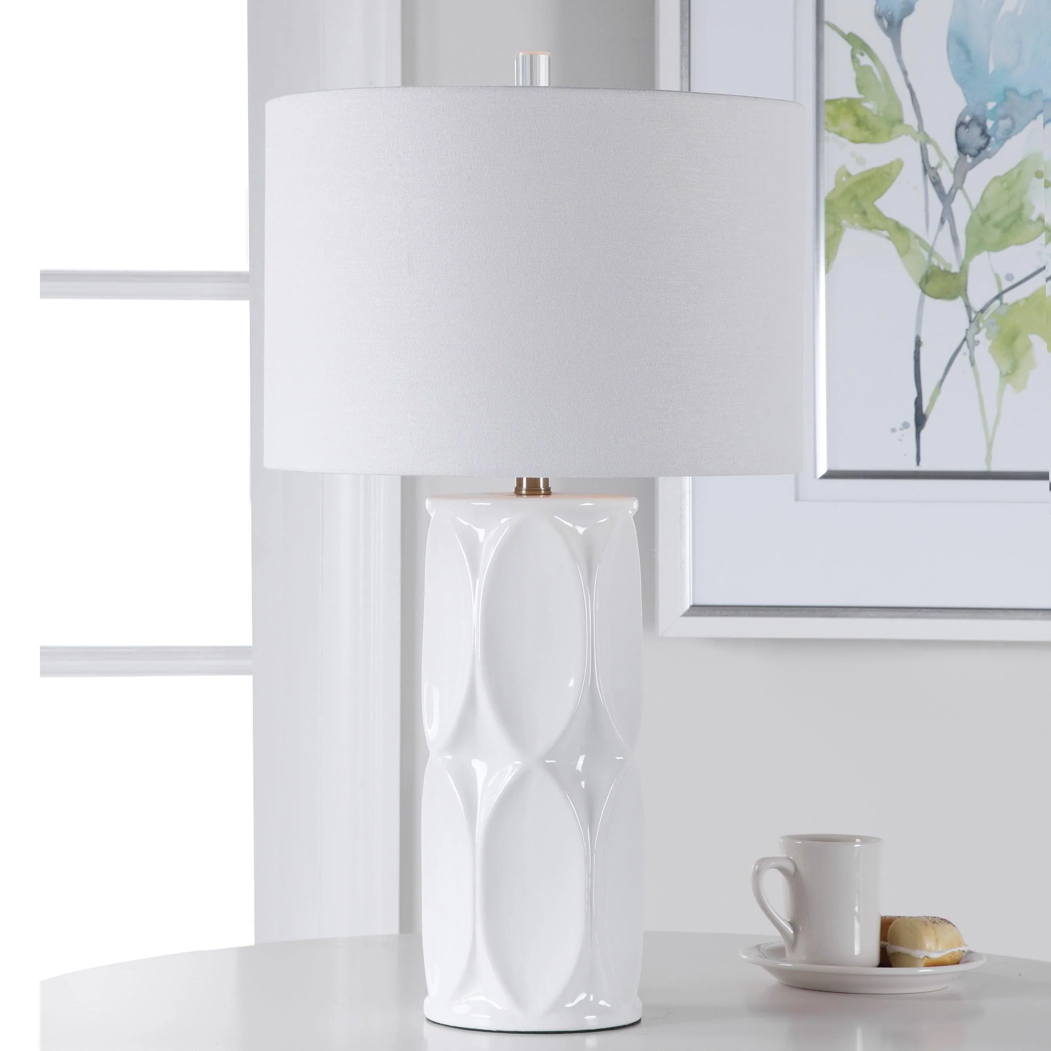 SINCLAIR WHITE TABLE LAMP - Frankwebs