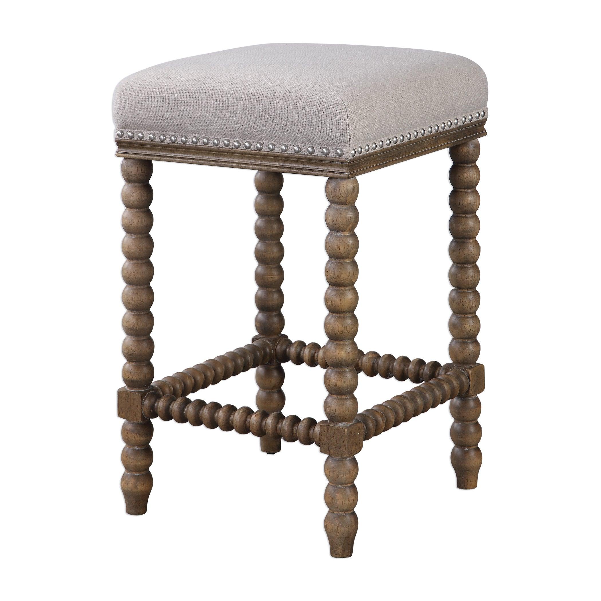 PRYCE WOODEN COUNTER STOOL - Frankwebs