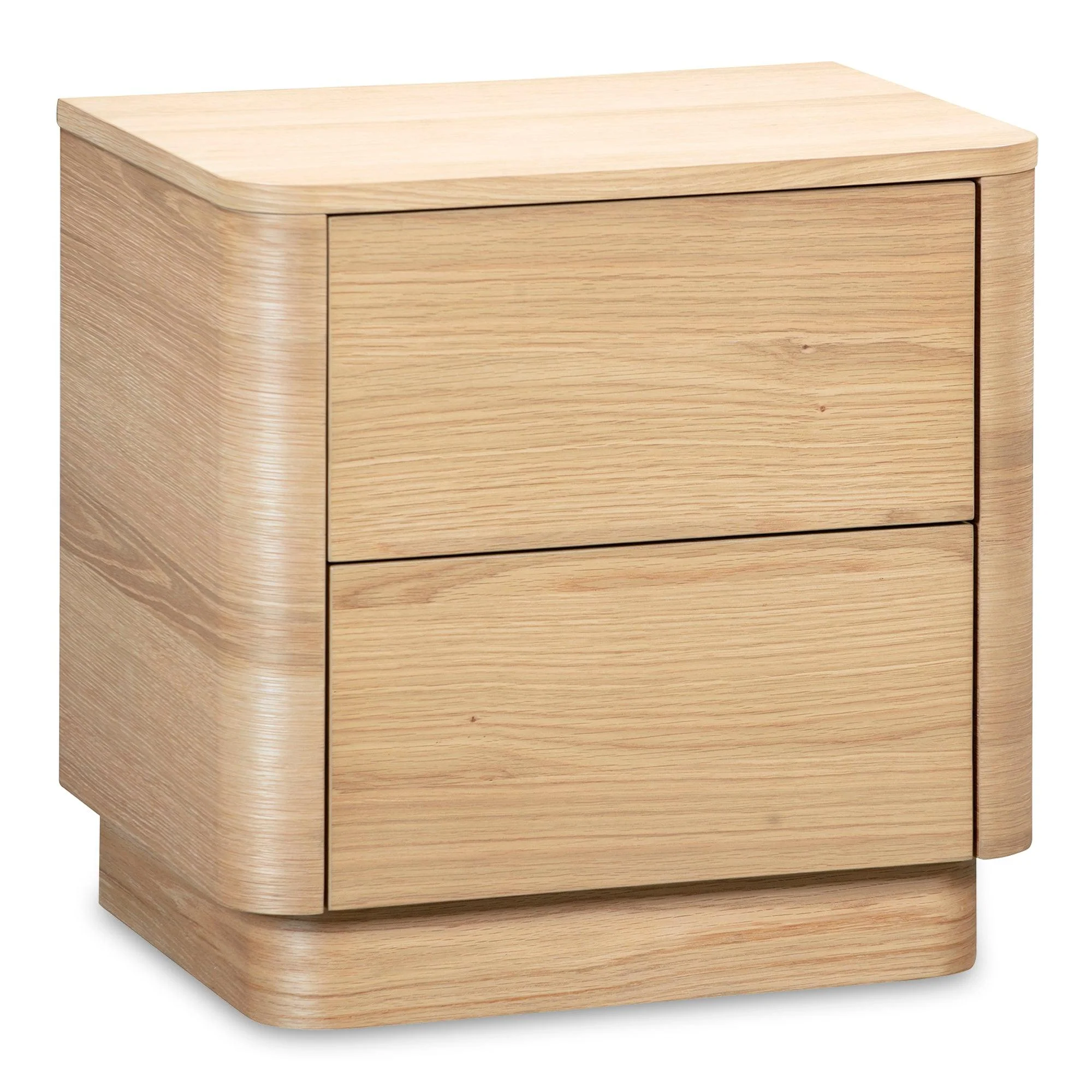 Round Off Tall Nightstand Oak - Frankwebs