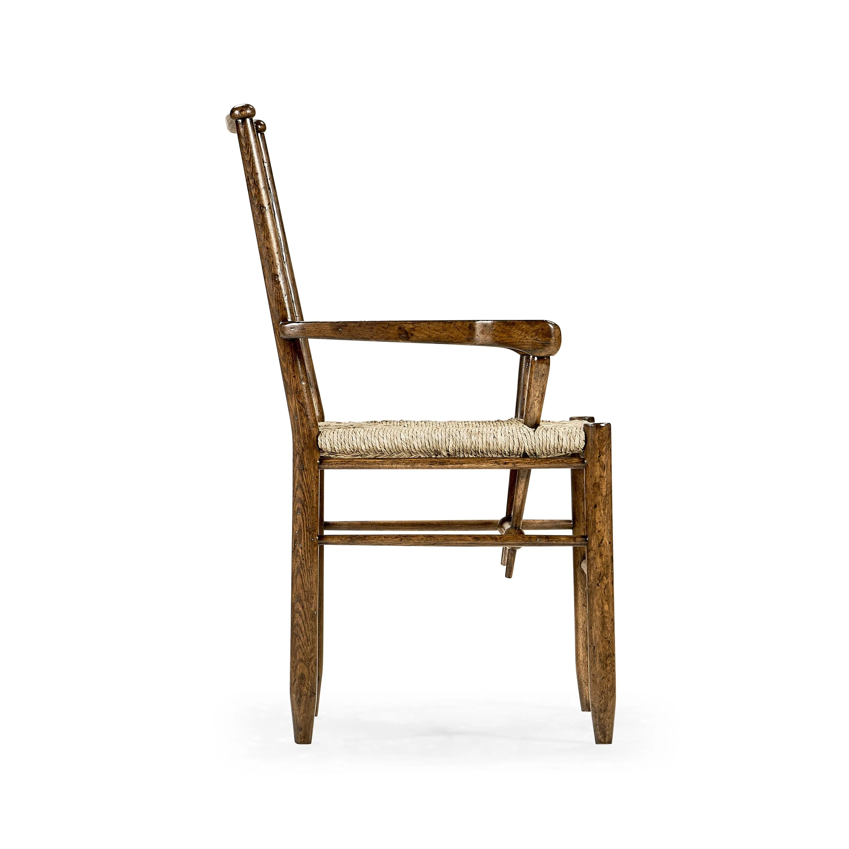 Buckingham Buckingham Dark Oak Ladder Back Arm Chair - Set of 2 - Frankwebs