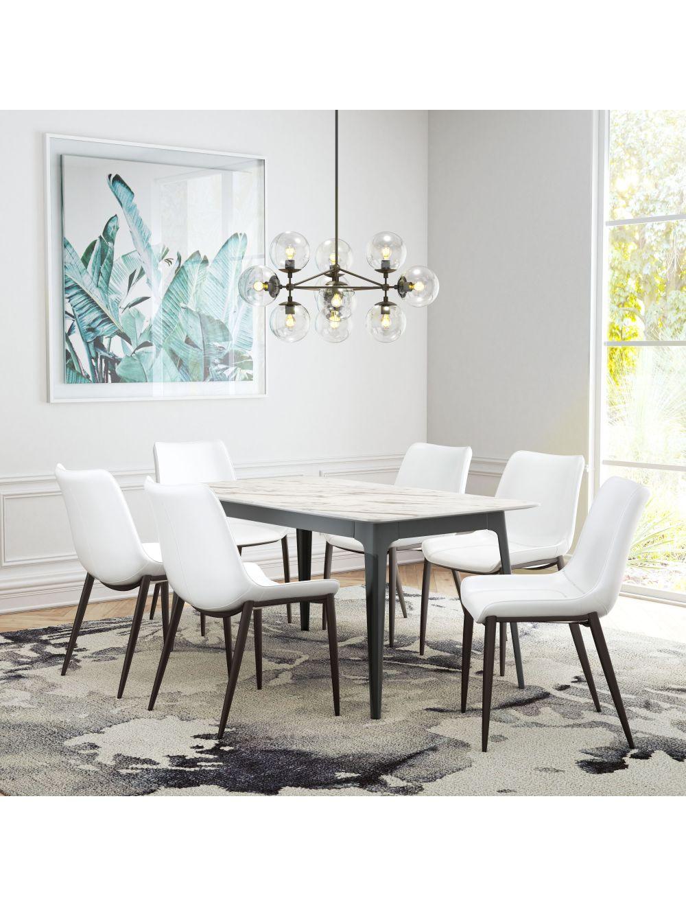 Magnus Dining Chair (Set of 2) White & Walnut - Frankwebs