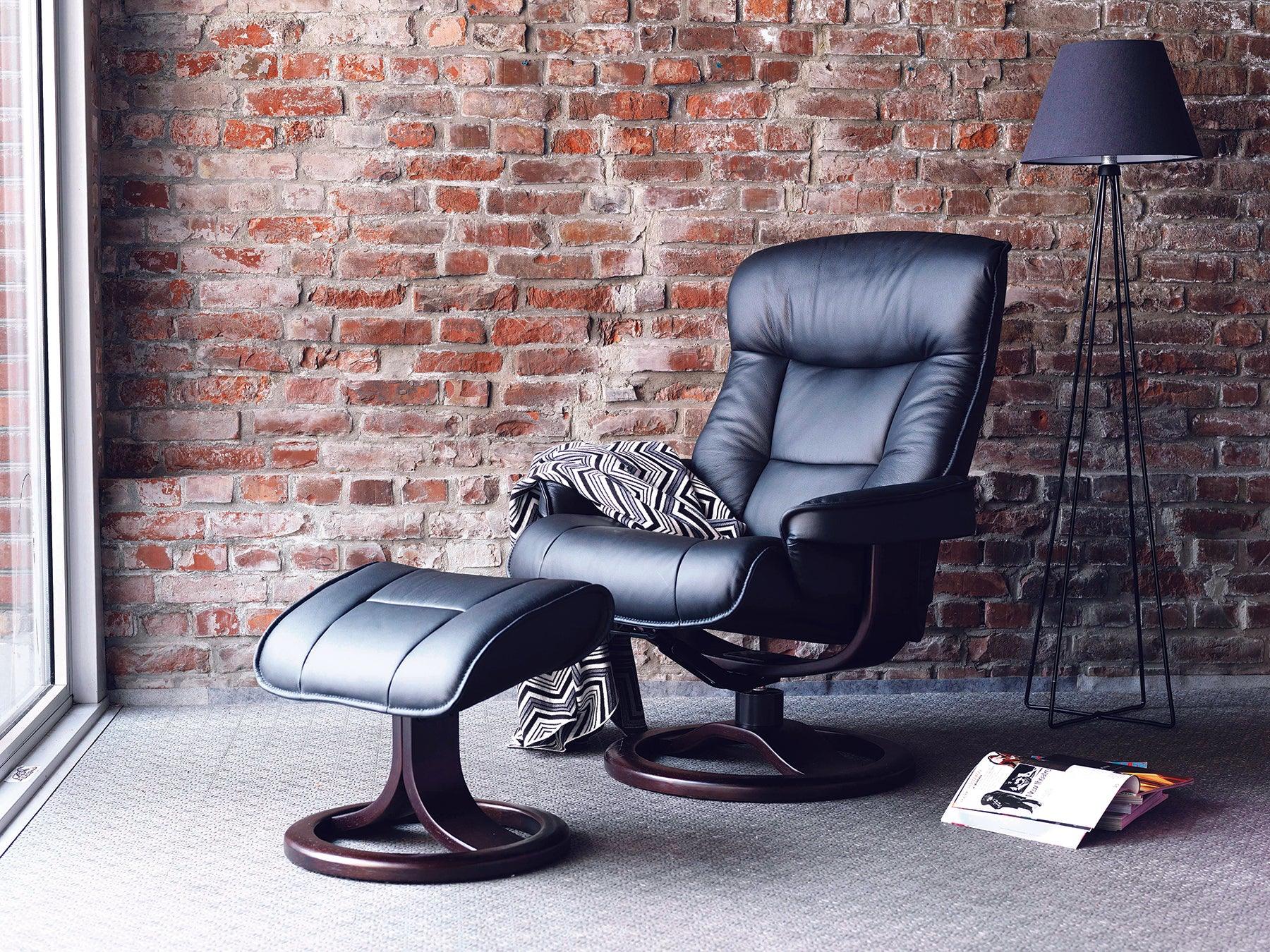 Bergen R Recliner with Footstool - Frankwebs