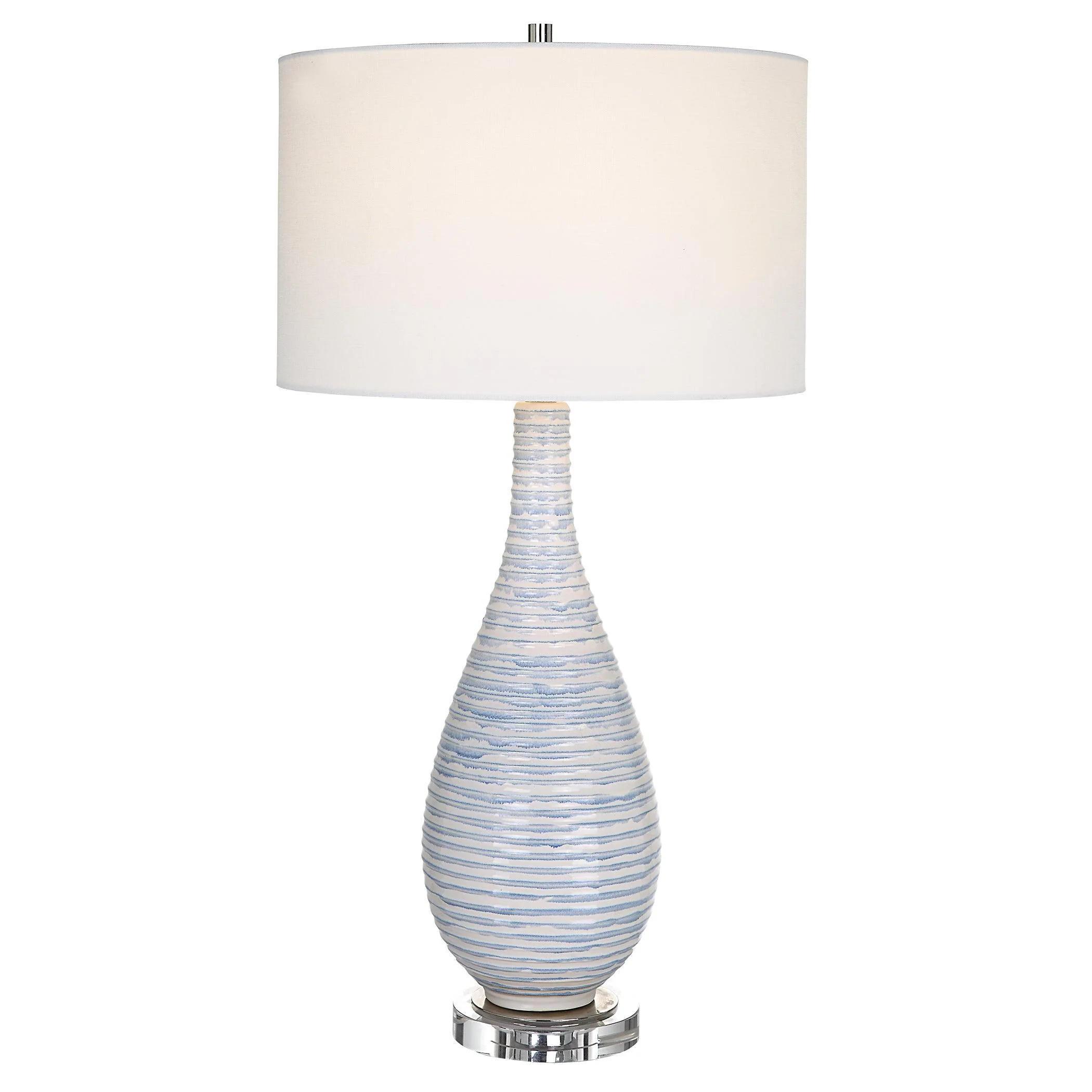 CLARIOT RIBBED BLUE TABLE LAMP - Frankwebs