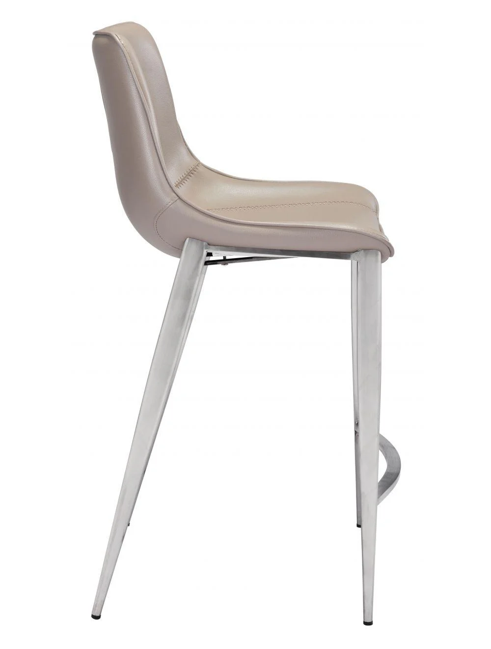 Magnus Counter Chair (Set of 2) Gray & Silver - Frankwebs