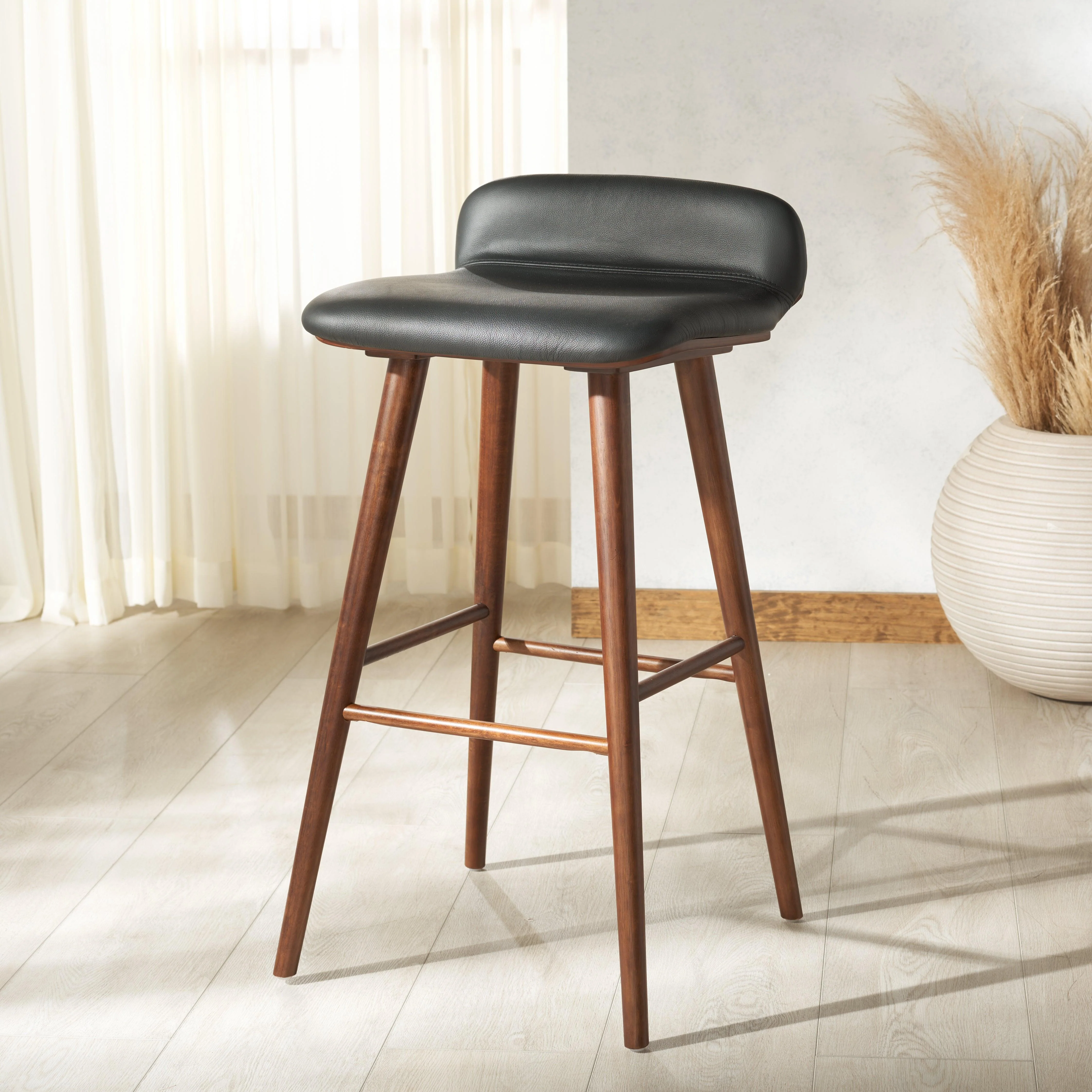 Tazmyn Leather Barstool - Frankwebs