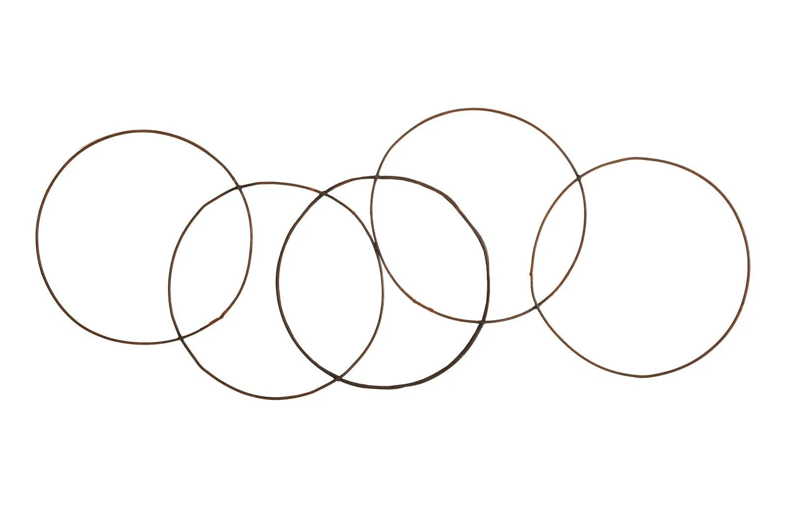 Olympic Wall Hanging, Reclaimed Oil Drums Rims, 5 Rings - Frankwebs