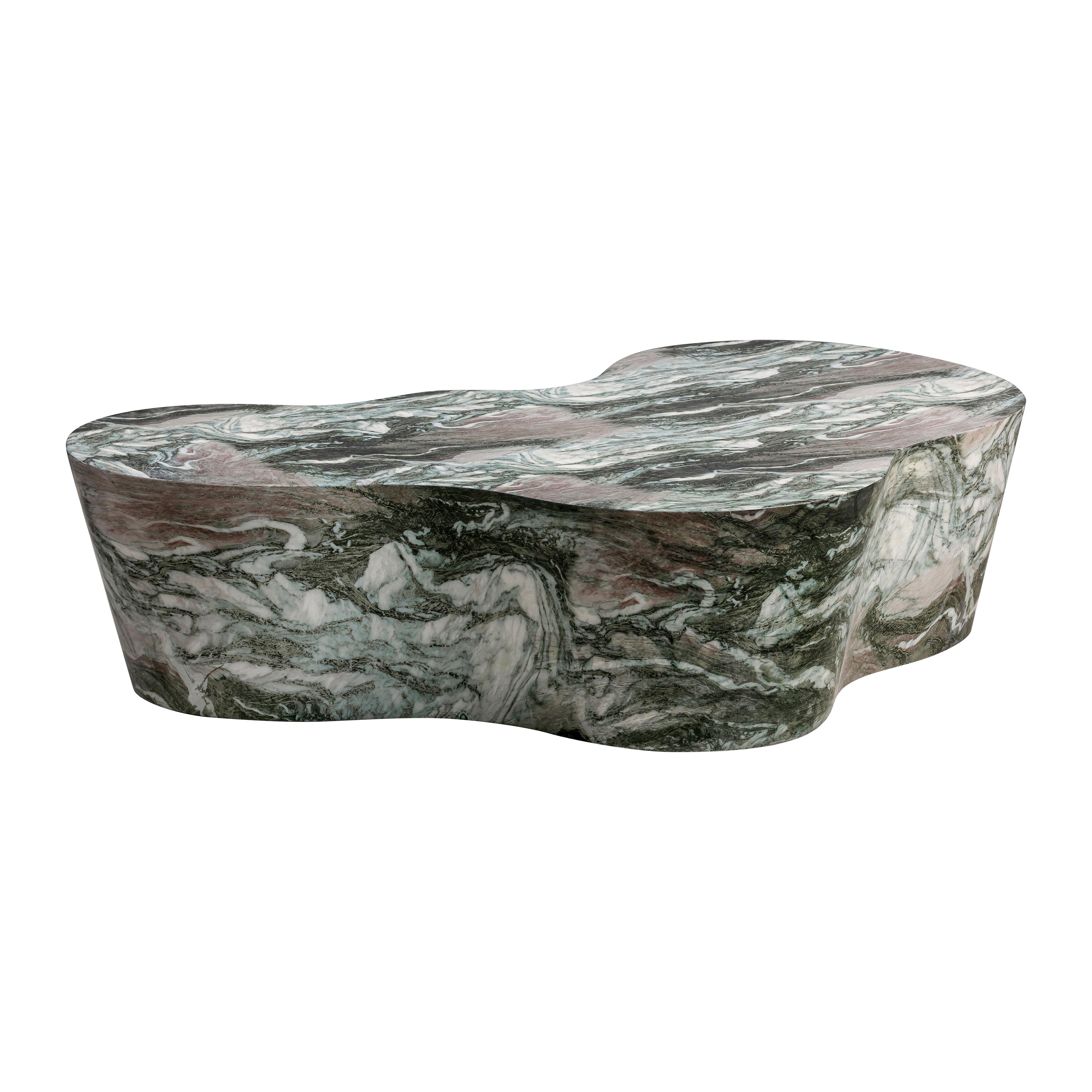 Slab Grey/Blush Faux Marble Coffee Table - Frankwebs