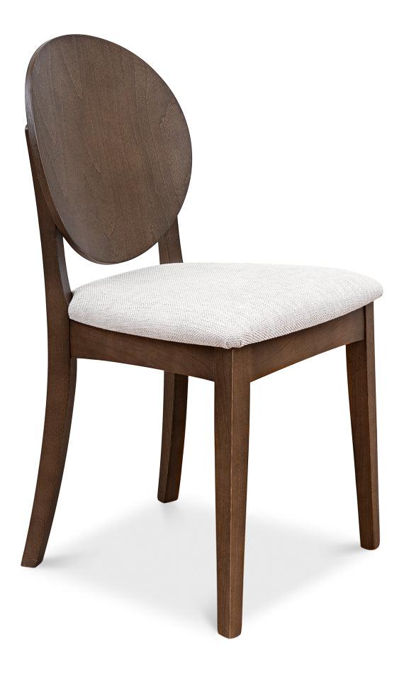 Round Back Side Chair - Driftwood Oatmeal - Set of 2 - Frankwebs