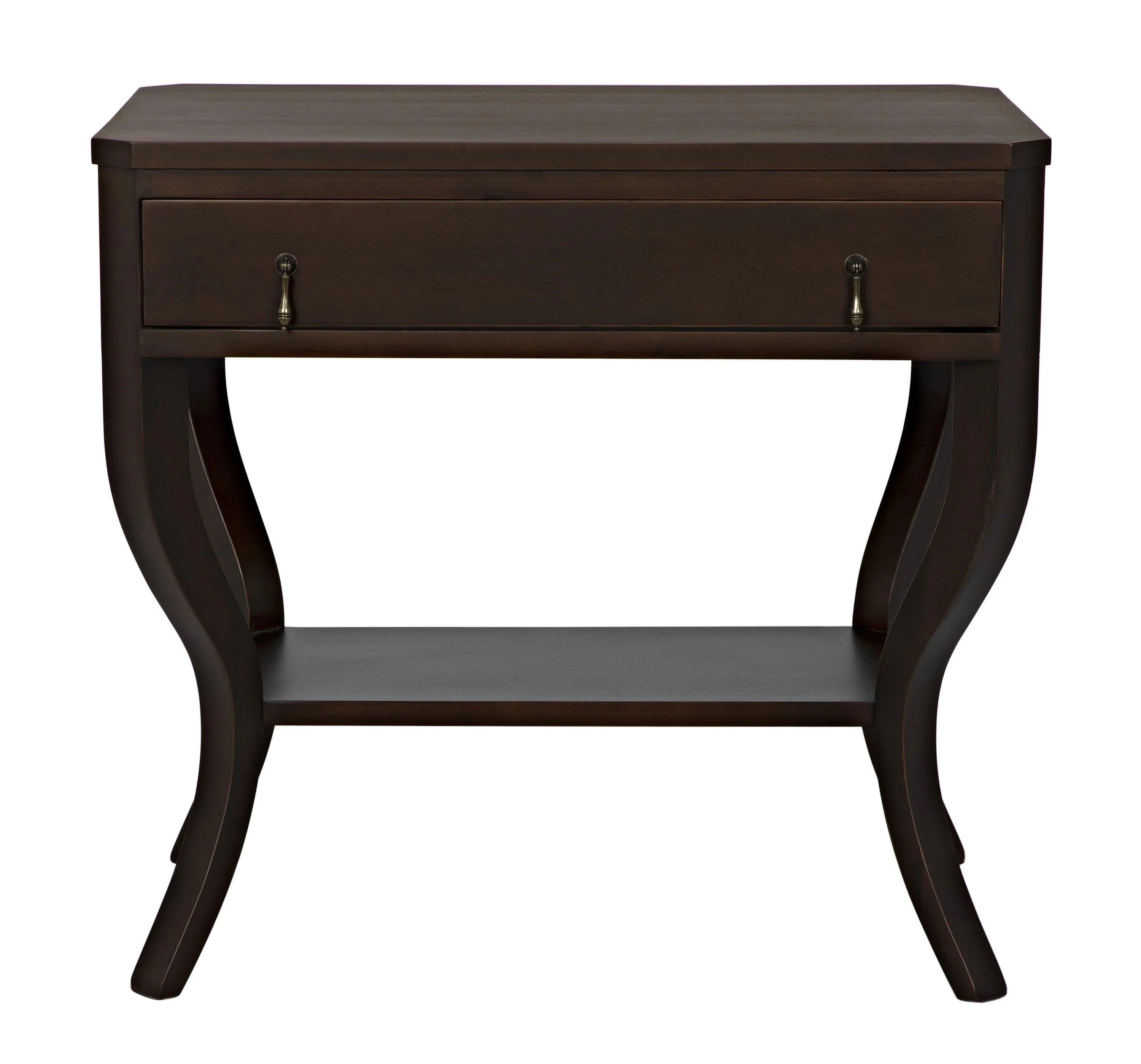 Weldon Side Table, Distressed Brown - Frankwebs