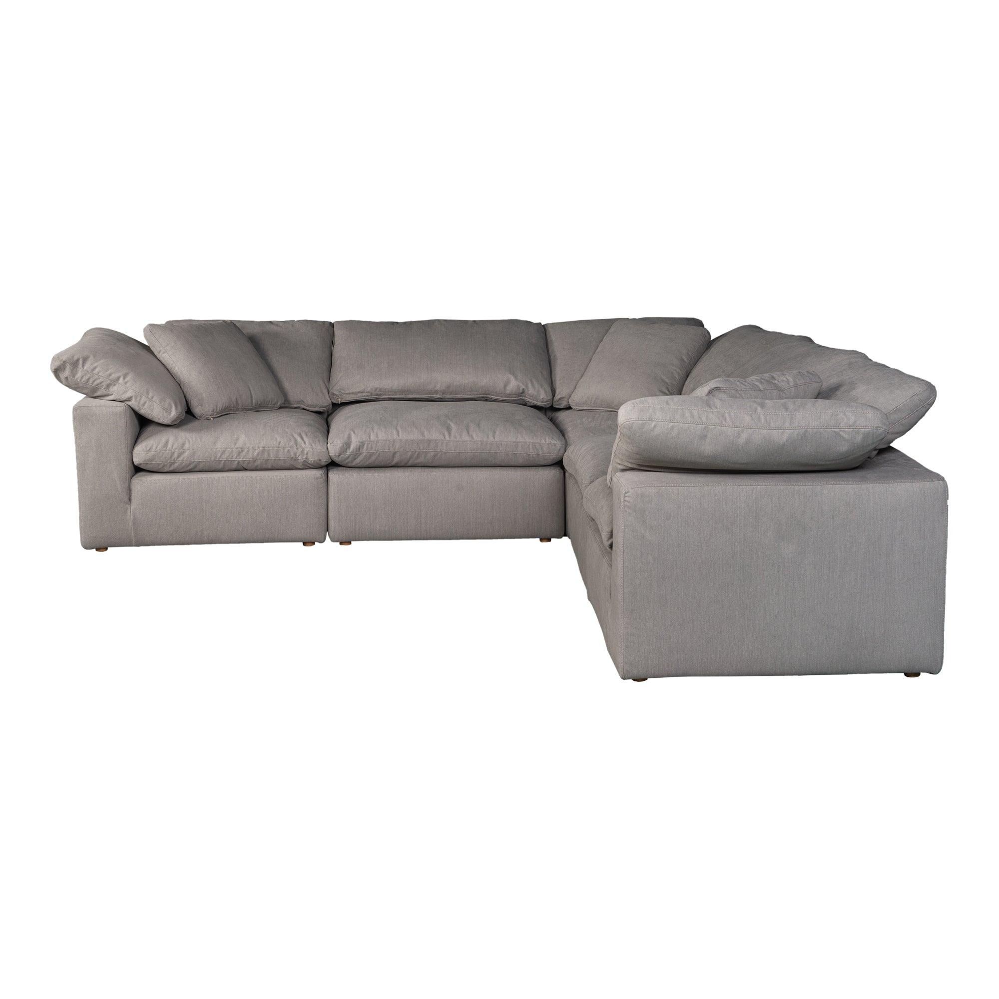 Terra Condo Classic L Modular Sectional Performance Fabric Light Grey - Frankwebs
