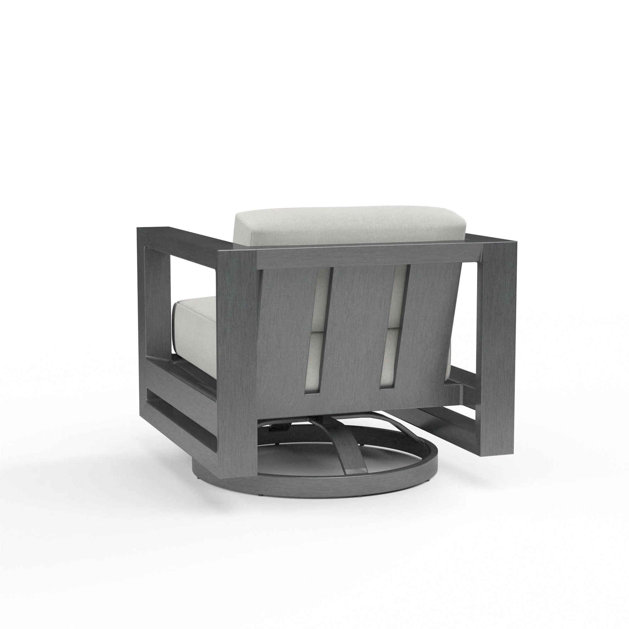 Redondo Swivel Club in Cast Silver, No Welt - Frankwebs