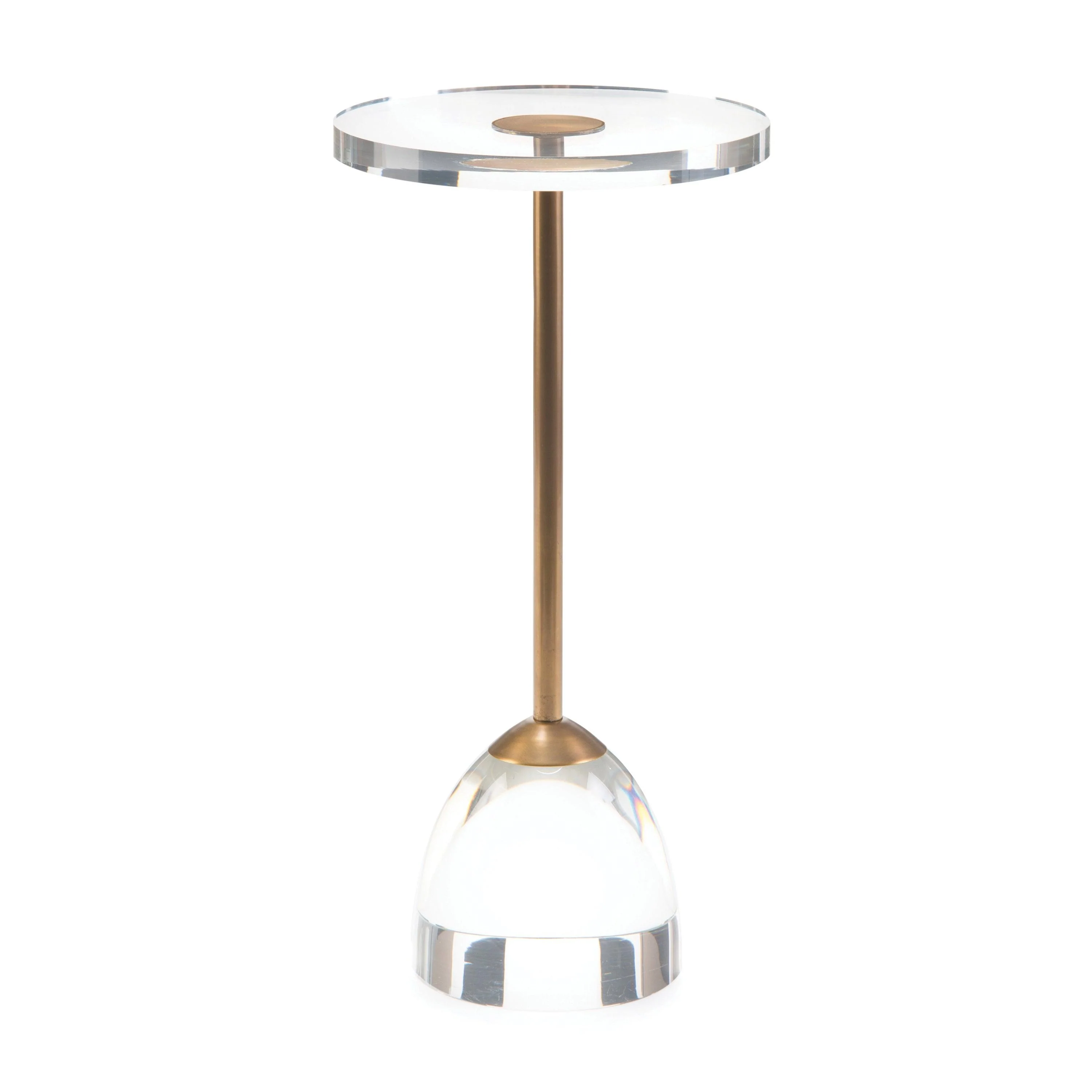 Brass And Acrylic Martini Side Table 1 - Frankwebs