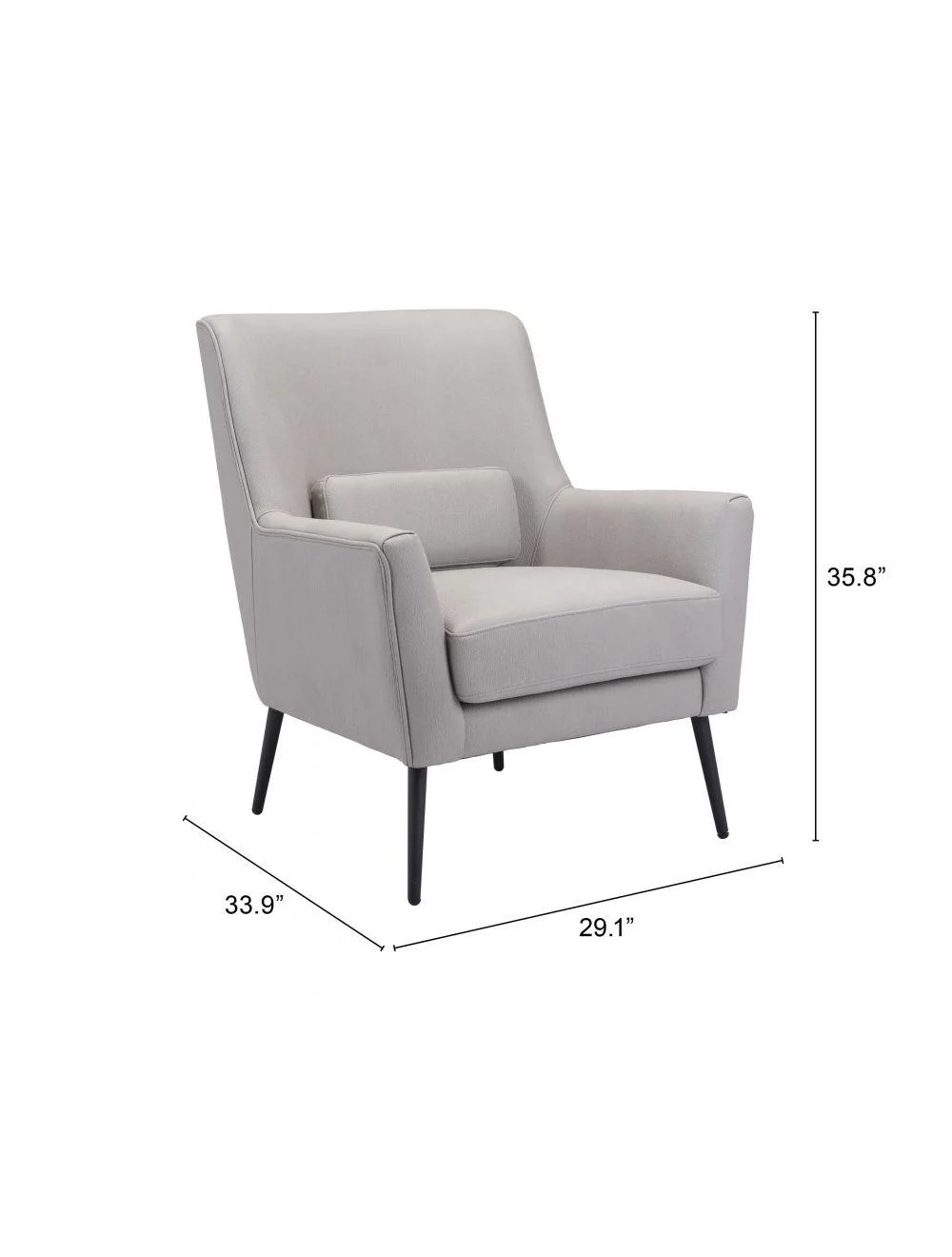 Ontario Accent Chair Gray - Frankwebs