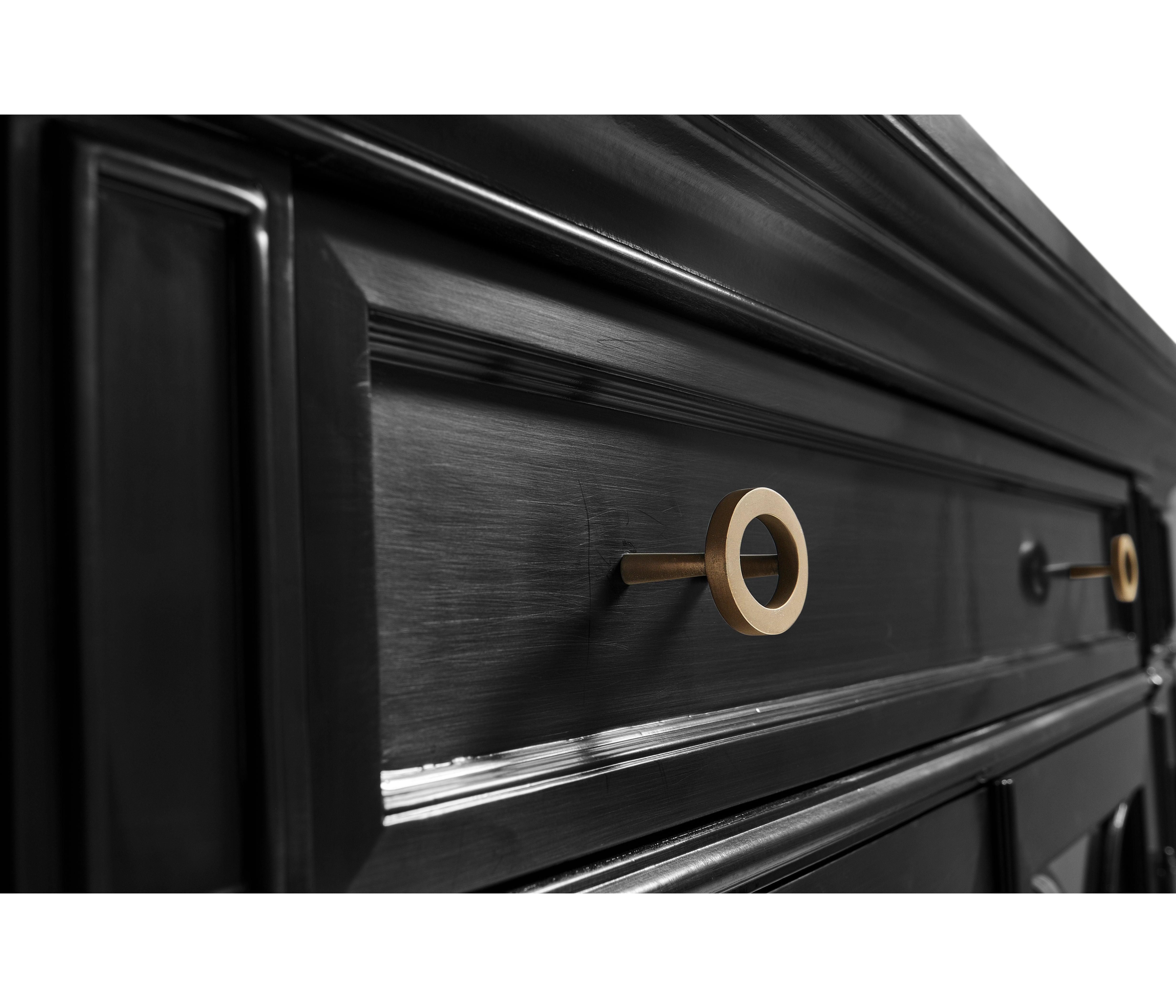 Breakfront Black Display Cabinet - Frankwebs