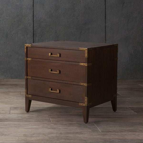 NISHA 3 DRAWER WOOD NIGHTSTAND - Frankwebs
