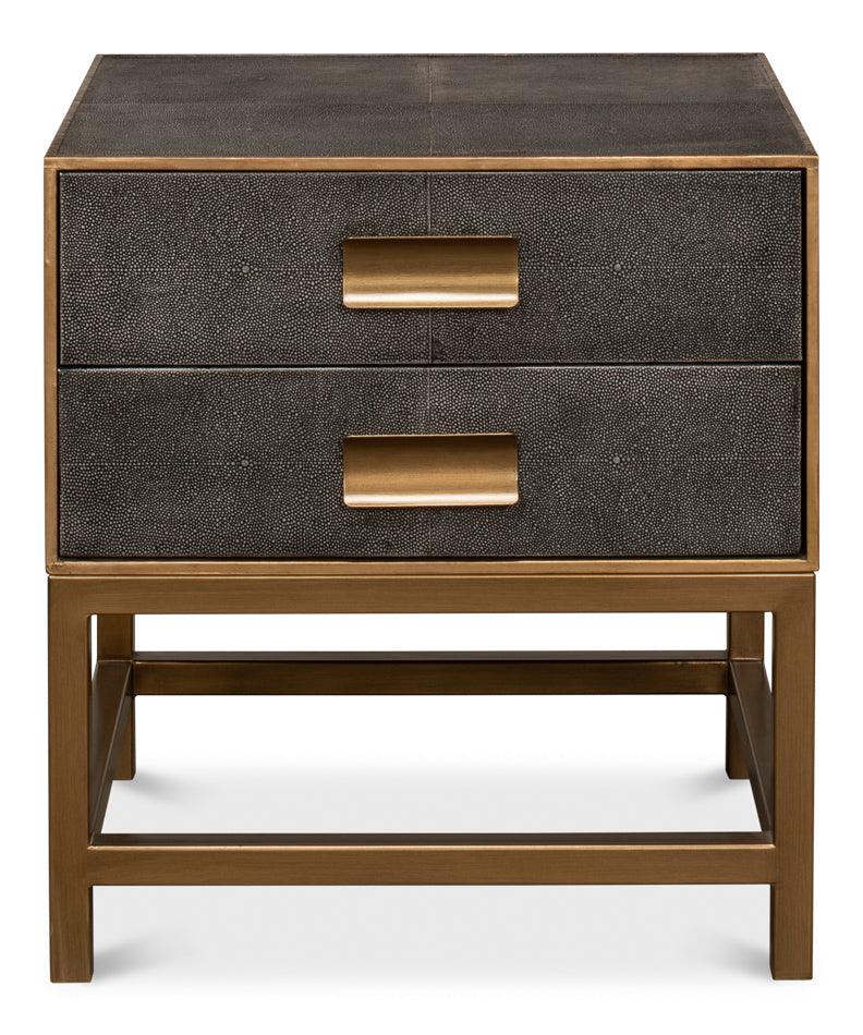 Gideon Shagreen Side Table - Antique Grey - Frankwebs