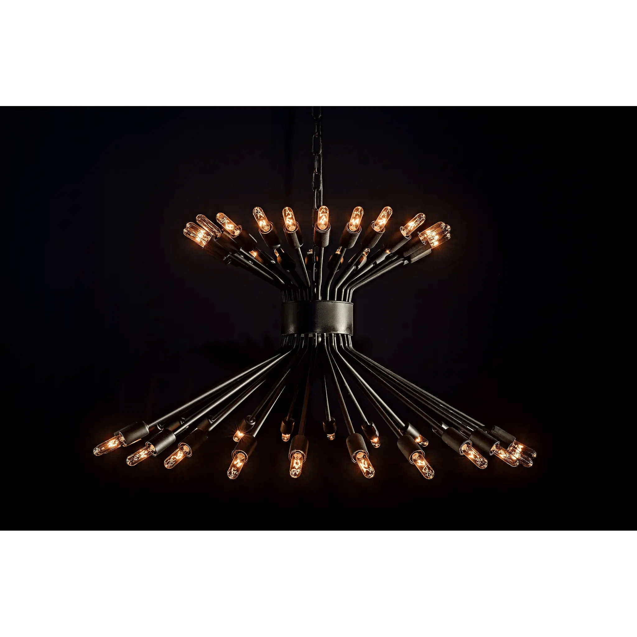 Mancini Chandelier, Black Steel - Frankwebs