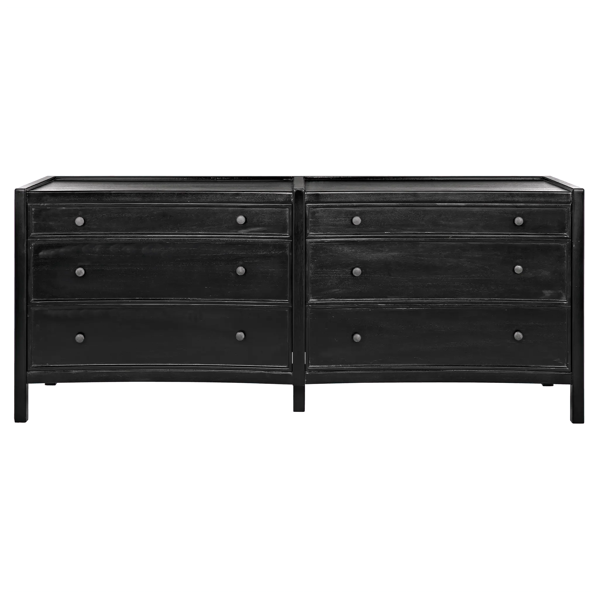 Hampton 6 Drawer Dreser, Hand Rubbed Black - Frankwebs