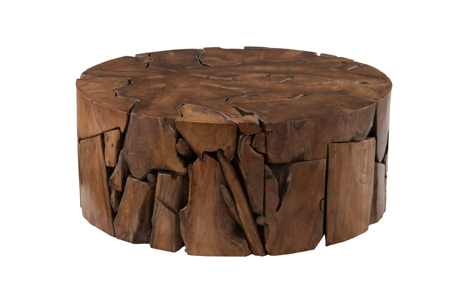 Teak Slice Coffee Table, Round - Frankwebs