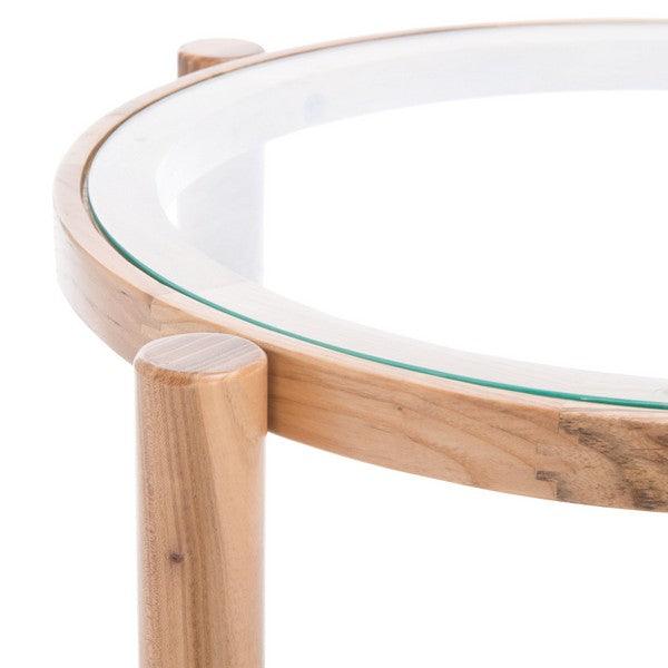 KARYNA RATTAN AND GLASS ACCENT TABLE - Frankwebs