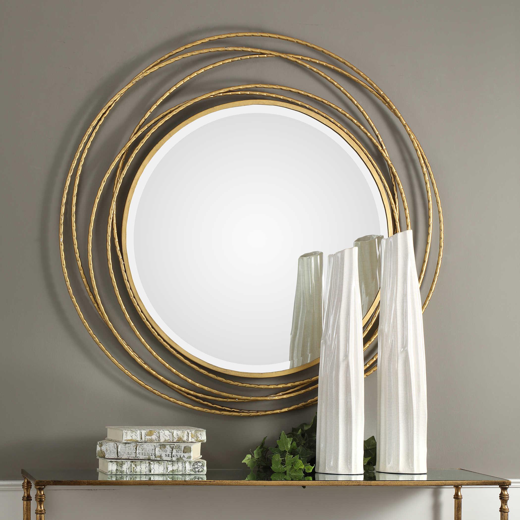 WHIRLWIND GOLD ROUND MIRROR - Frankwebs