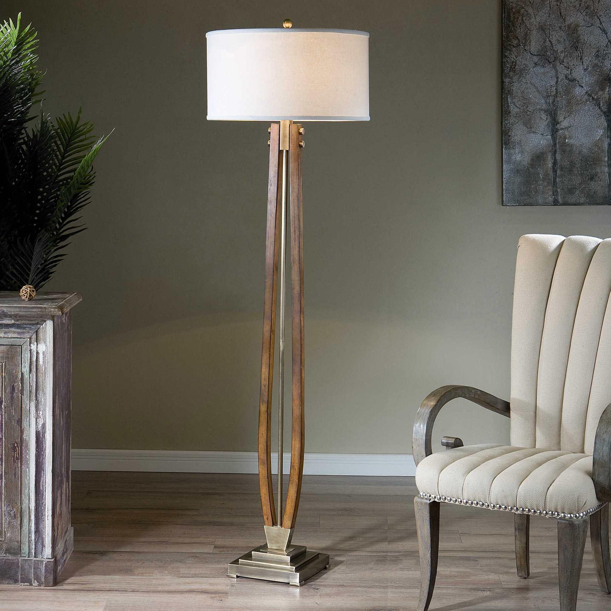 Boydton Burnished Wood Floor Lamp - Frankwebs