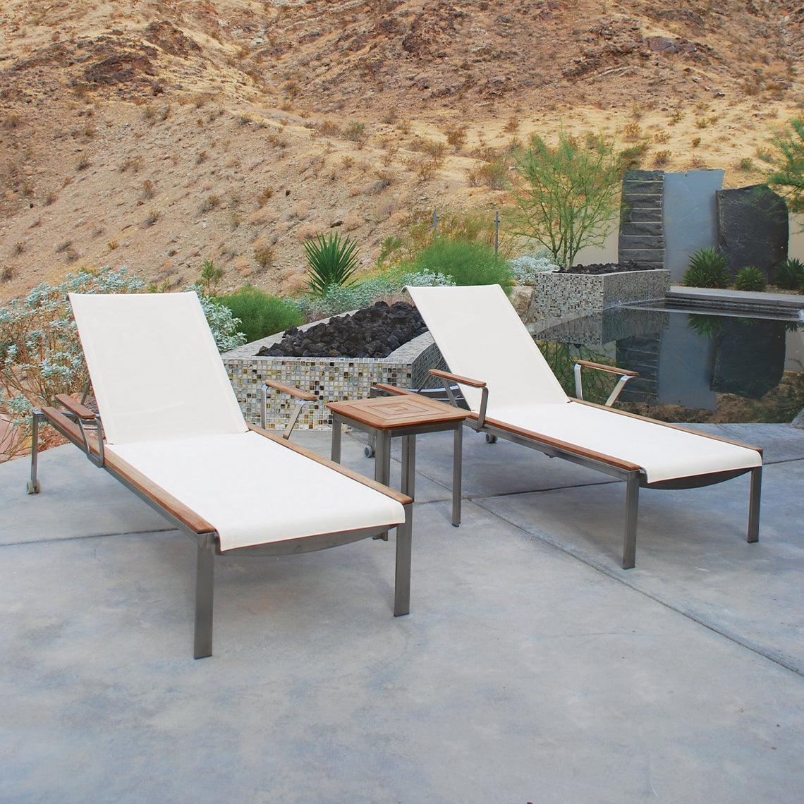 Tivoli Adj. Chaise Lounge w/Wheels & Arms (Stacking) - Frankwebs