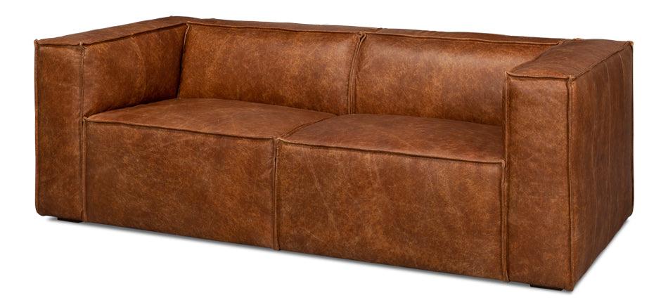 Harland Sofa - Light Brown Leather - Frankwebs