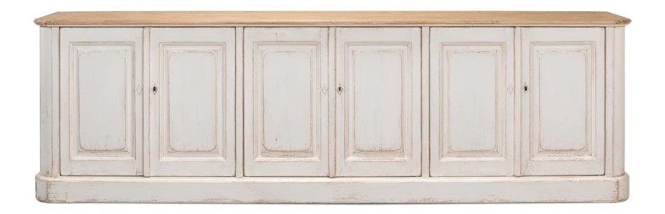 Antique Whitewash Sideboard - 6 Door - Frankwebs
