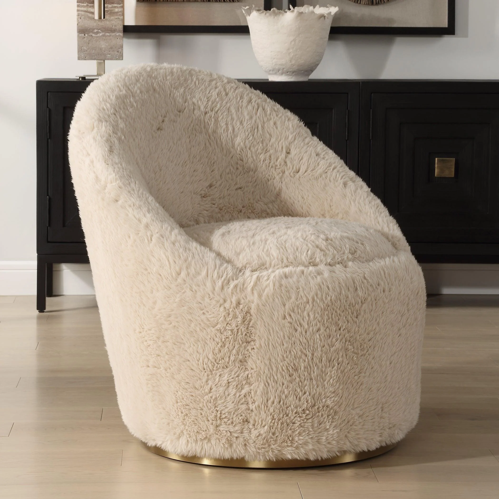 Crue Sheepskin Swivel Chair - Frankwebs