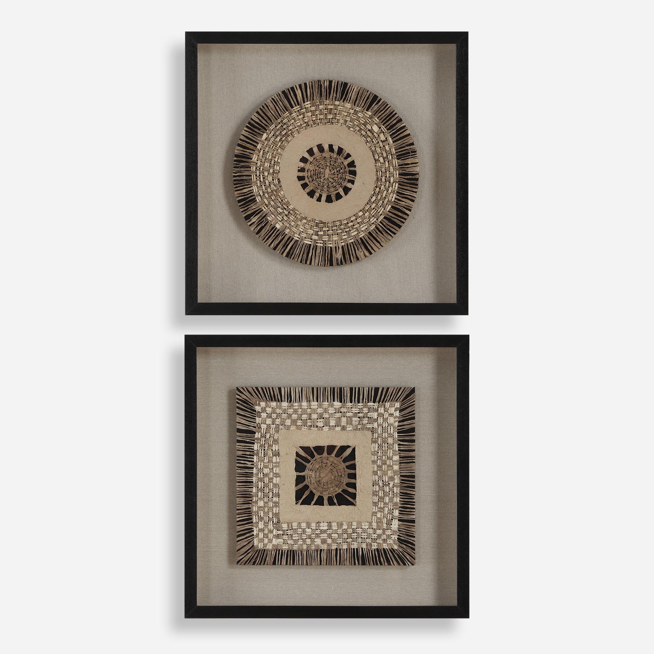 Intertwine Knit Paper Shadow Box, S/2 - Frankwebs