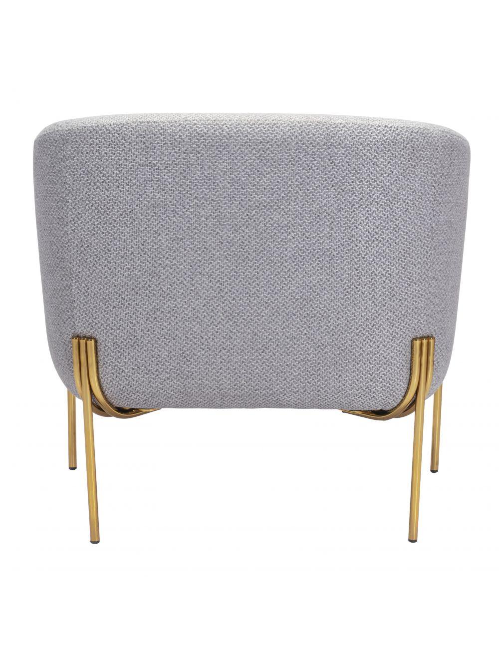 Micaela Arm Chair Gray & Gold - Frankwebs