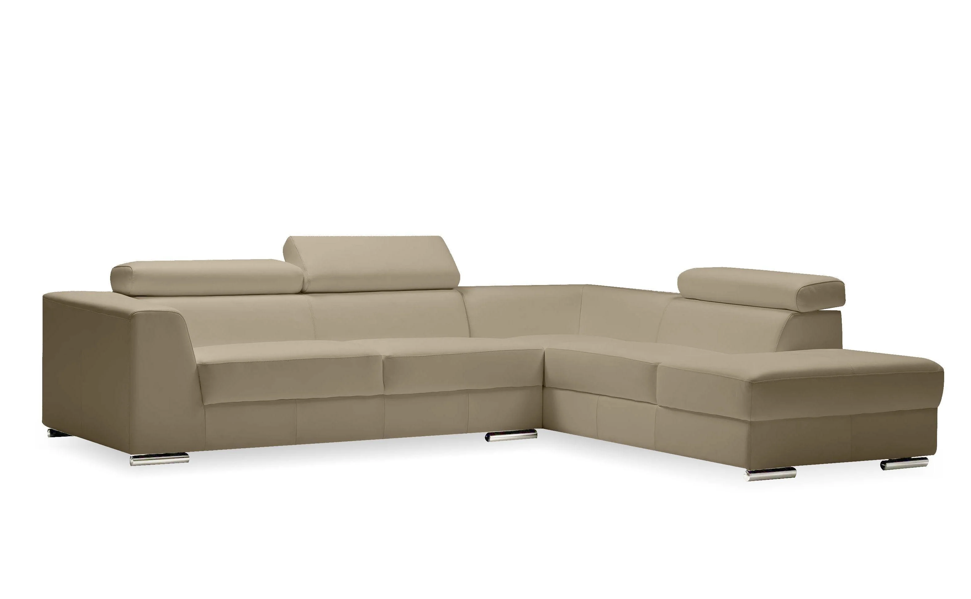 ICON Sectional RSF Chaise Adjustable Headreat / Polished Steel Legs - Frankwebs
