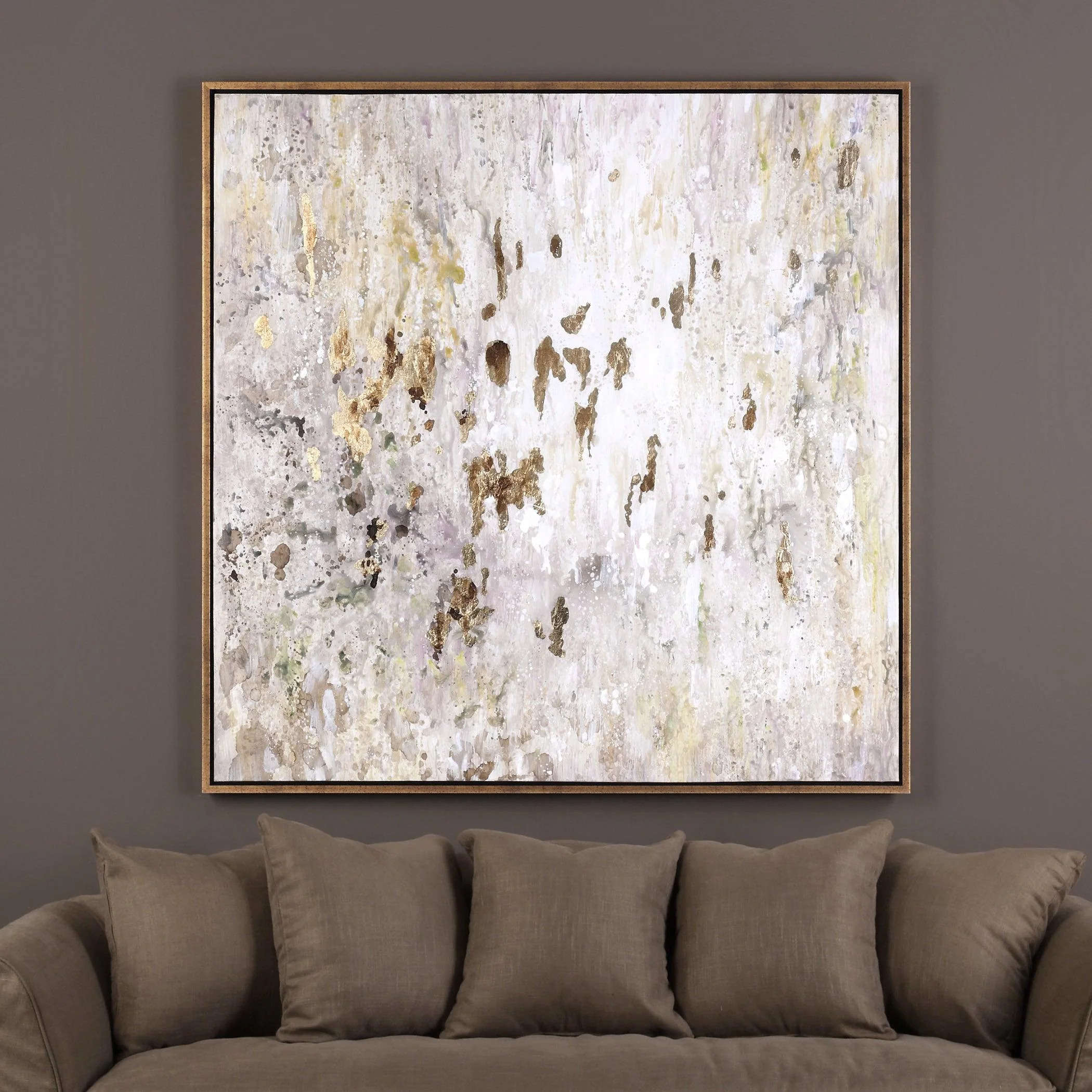 Golden Raindrops Modern Abstract Art - Frankwebs