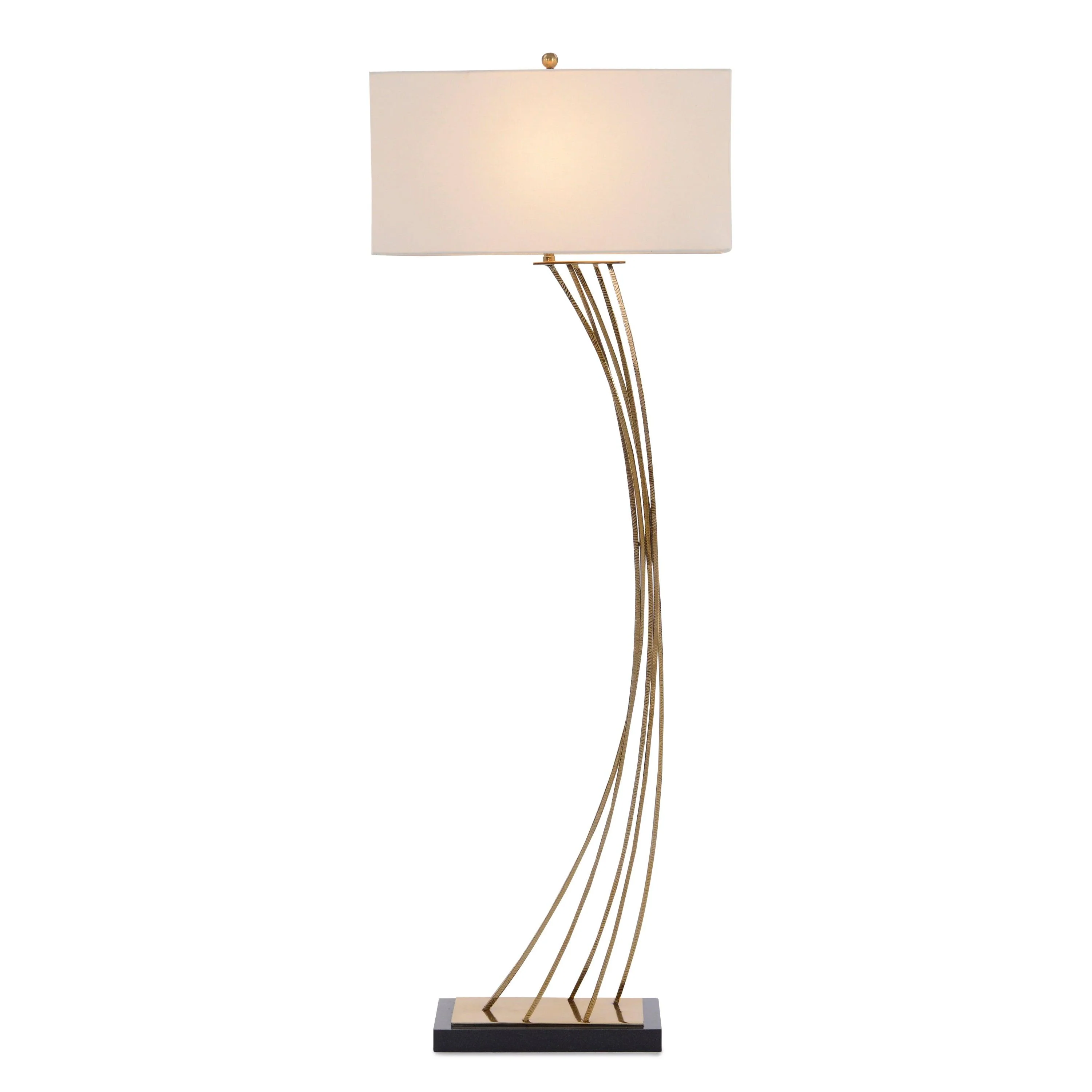 Cambered Brass Floor Lamp - Frankwebs