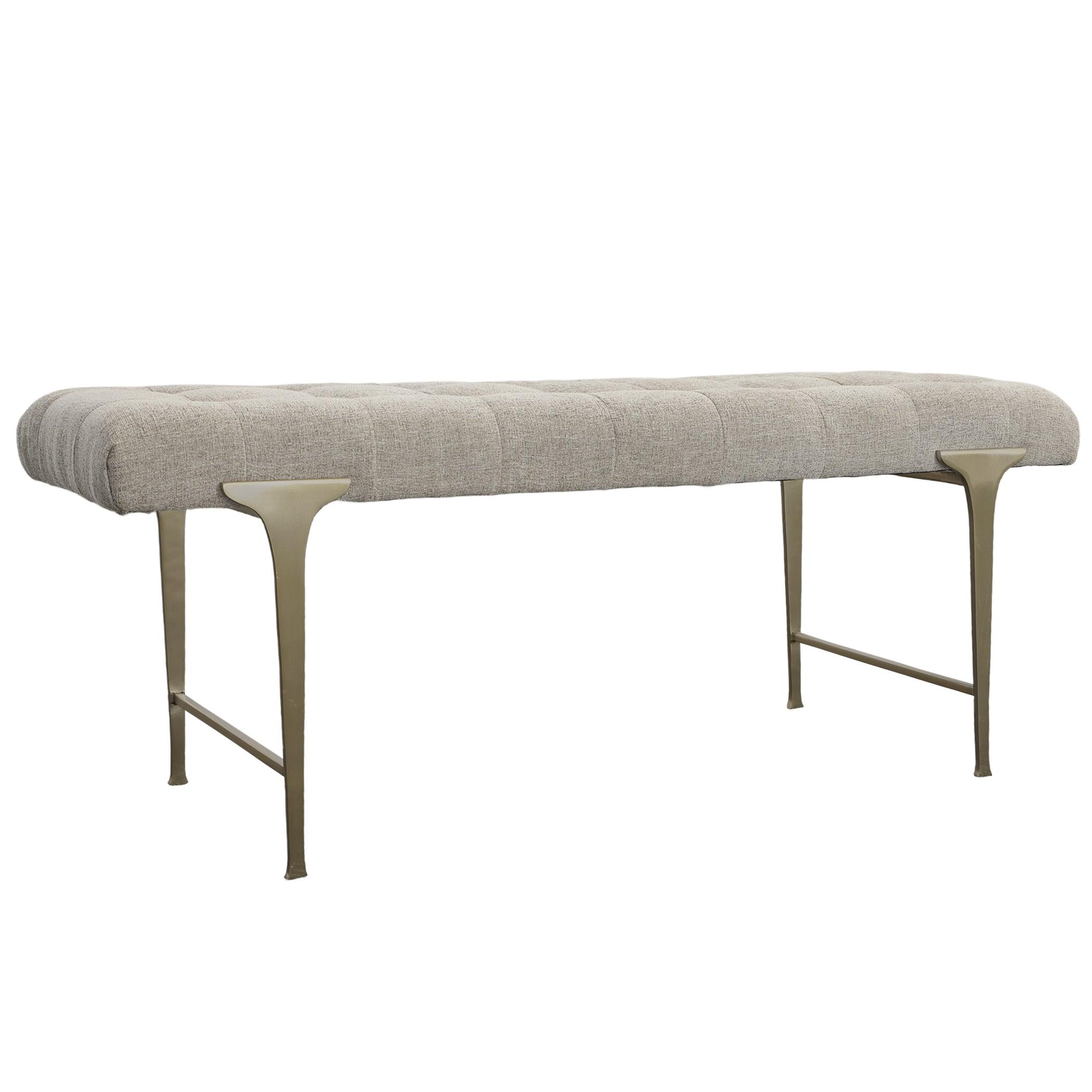 Imperial Upholstered Gray Bench - Frankwebs