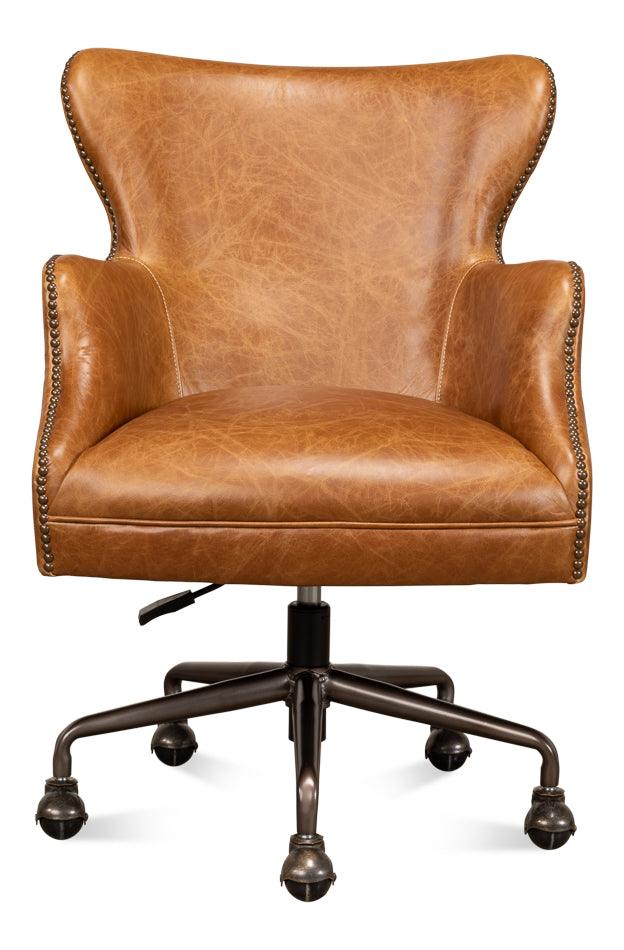 Andrew Jackson Desk Chair - Cuba Brown - Frankwebs