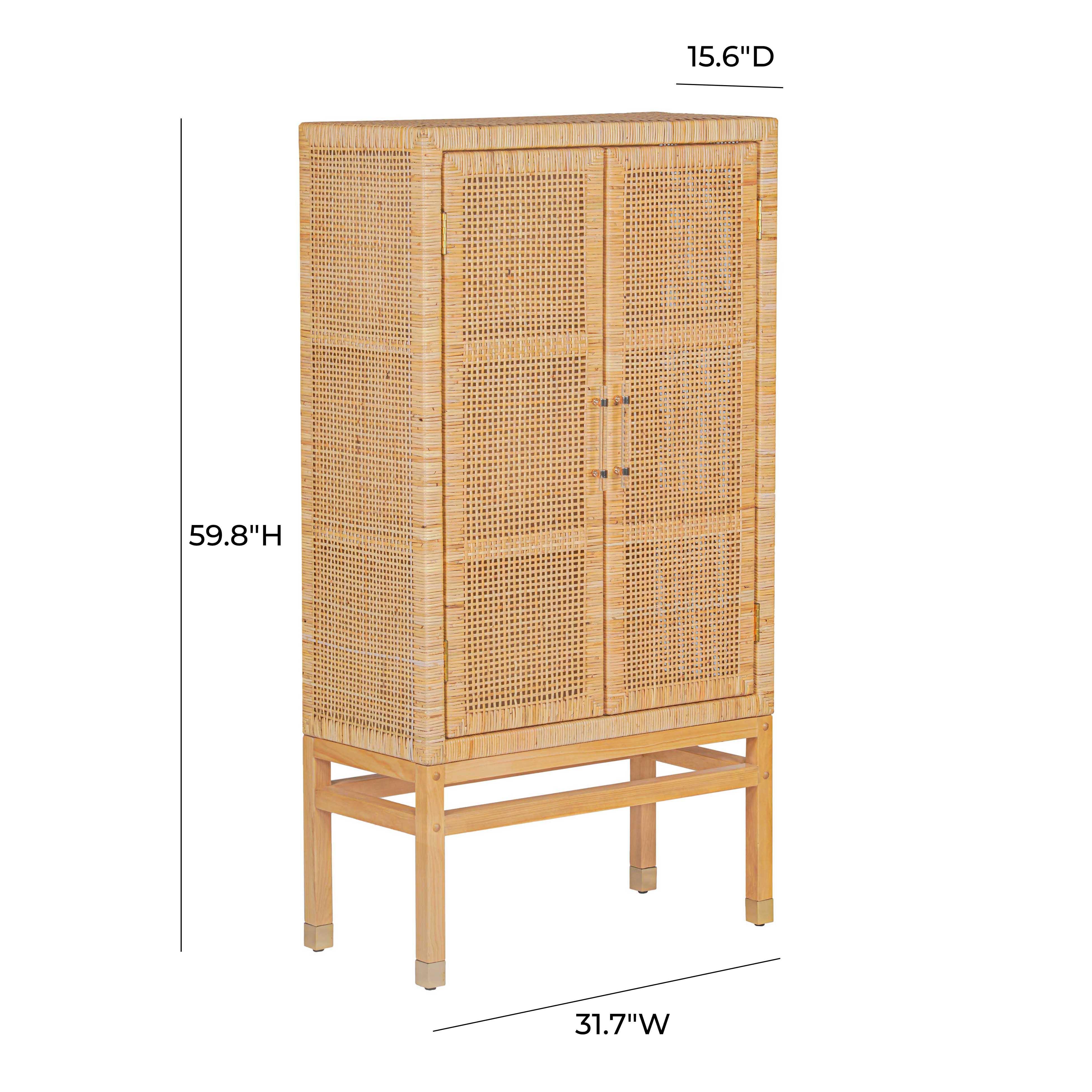 Amara Natural Woven Rattan Cabinet - Frankwebs