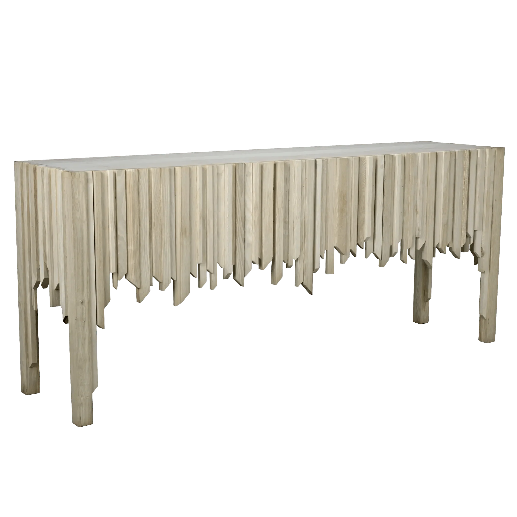 Desdemona Sideboard with 3 Drawers, Bleached Elm - Frankwebs